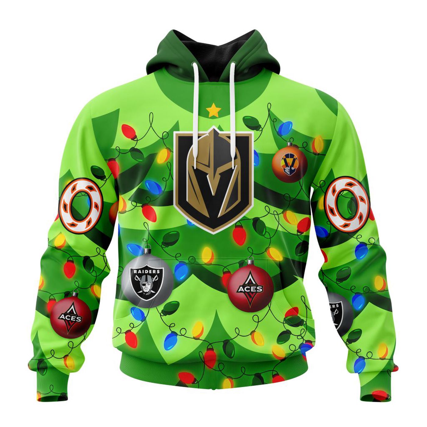 NHL Vegas Golden Knights | Specialized Unisex Kits With Unisex Kits With Christmass Tree Color And City’s Sport Teams 3d Printed Hoodie 3d Printed Hoodie