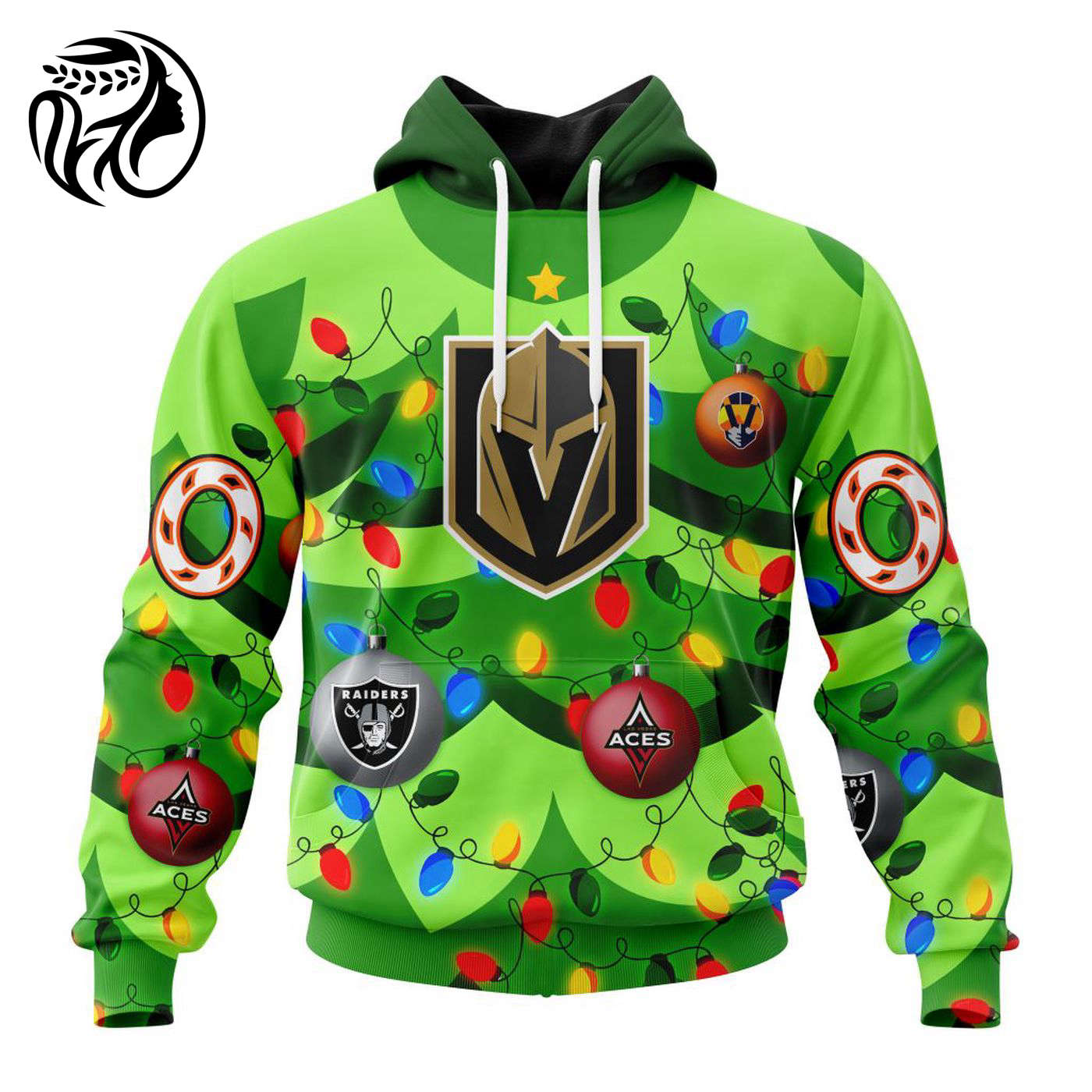 NHL Vegas Golden Knights | Specialized Unisex Kits With Unisex Kits With Christmass Tree Color And City’s Sport Teams 3d Printed Hoodie 3d Printed Hoodie