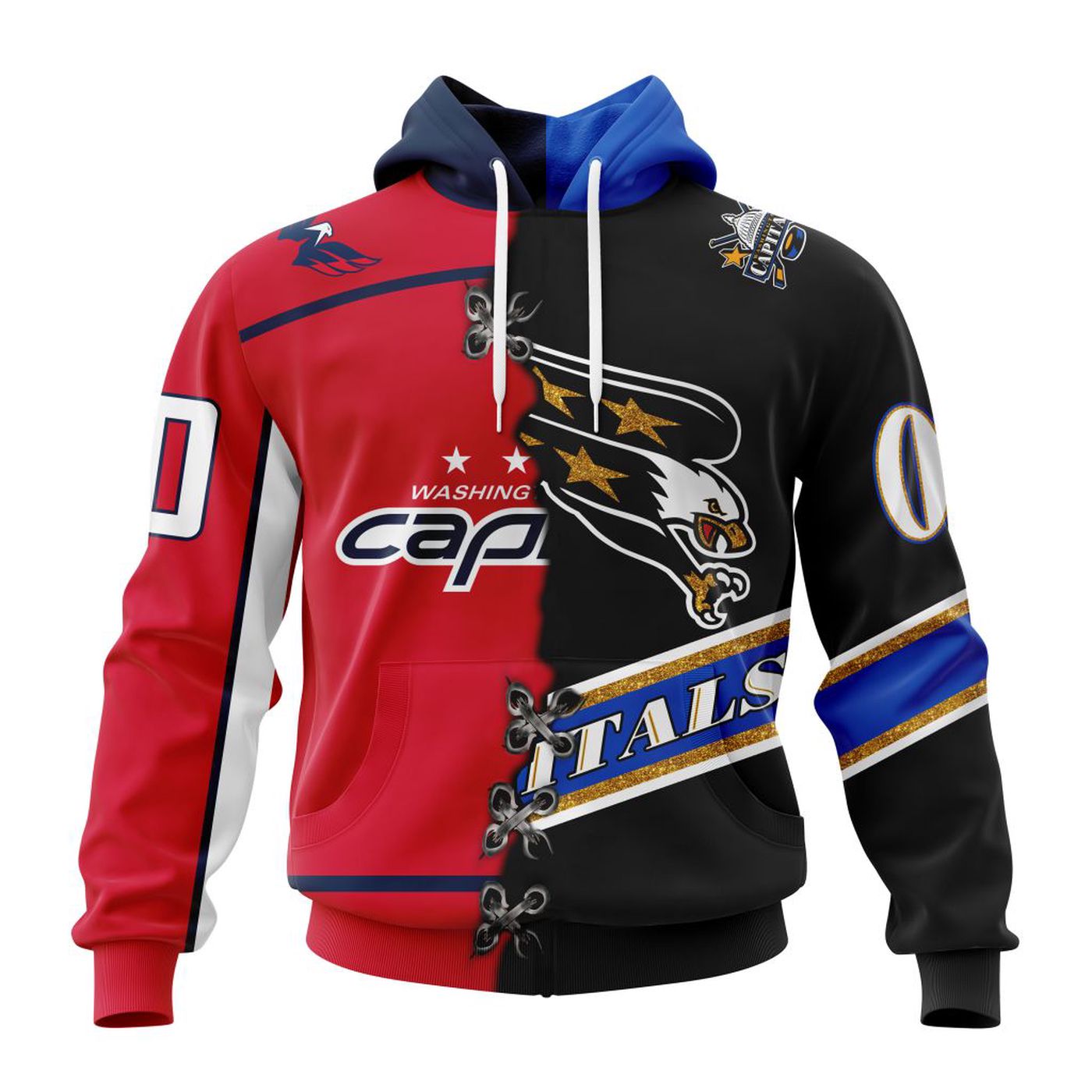 NHL Washington Capitals Special Home Mix Reverse Retro Personalized Kits 3d Printed Hoodie 3d Printed Hoodie