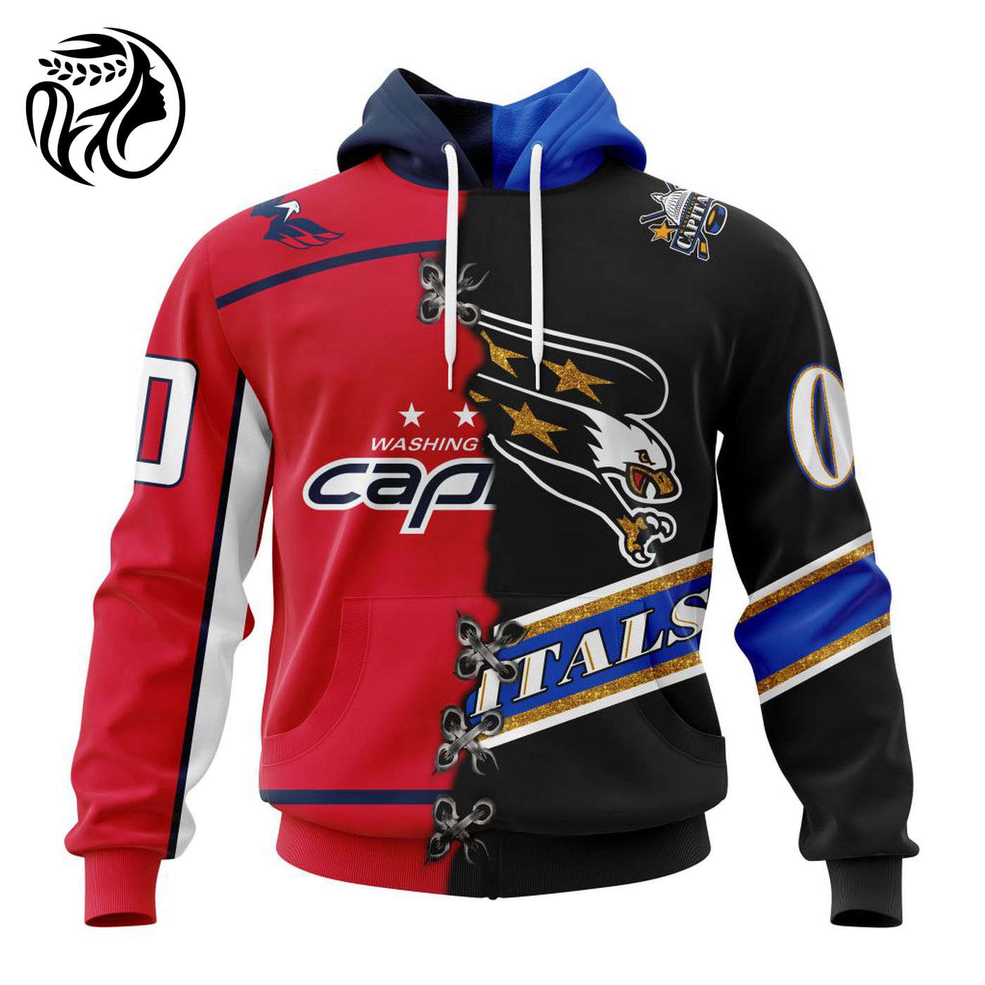 NHL Washington Capitals Special Home Mix Reverse Retro Personalized Kits 3d Printed Hoodie 3d Printed Hoodie