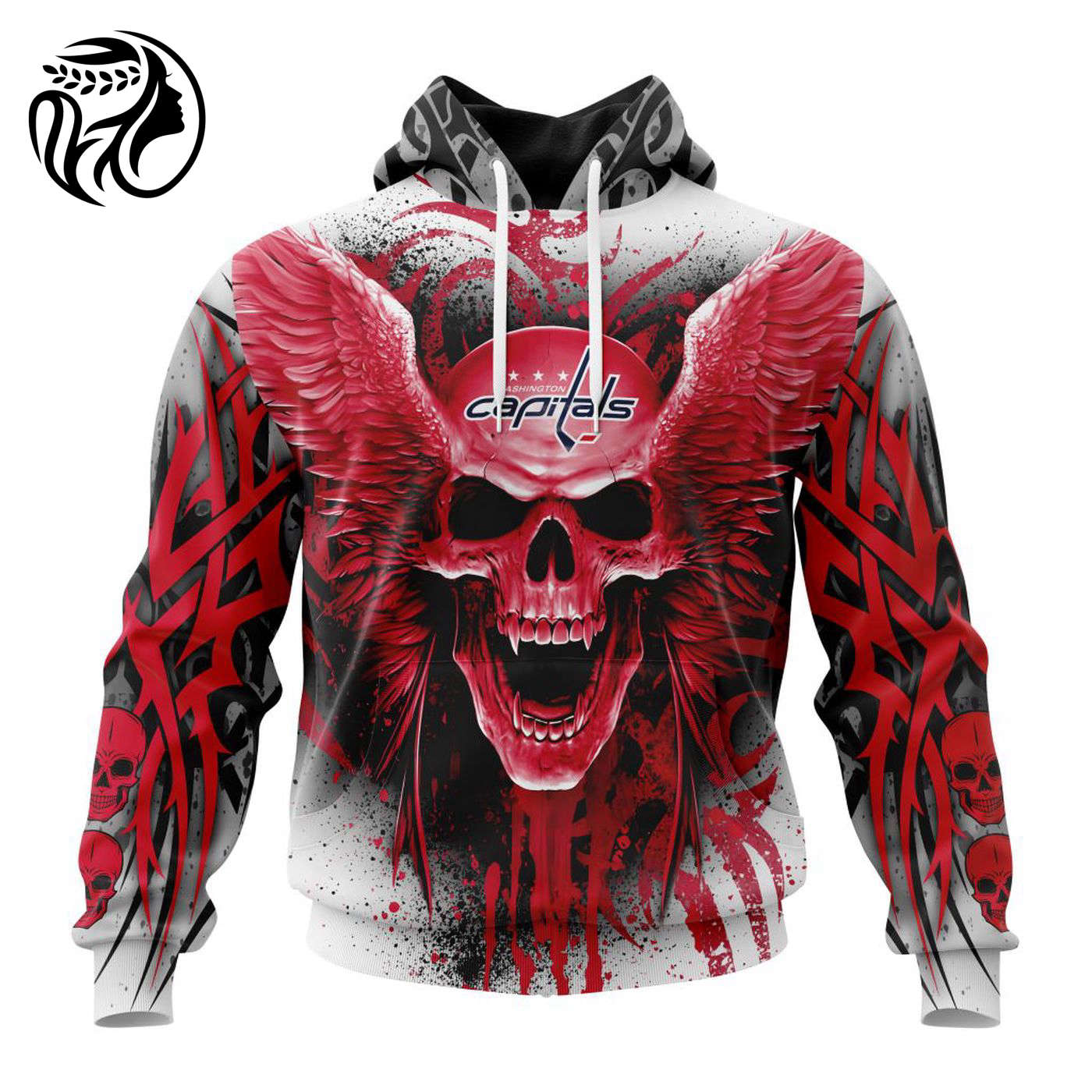 NHL Washington Capitals Special Kits With Skull Art ST2202 3d Printed Hoodie 3d Printed Hoodie