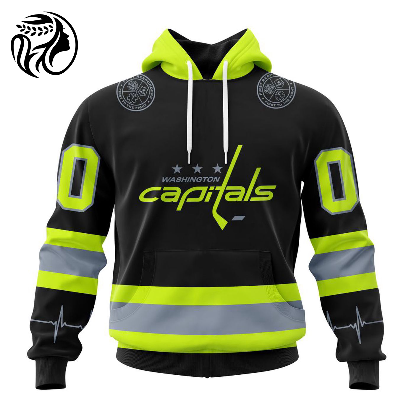 NHL Washington Capitals | Specialized Unisex Kits With FireFighter Uniforms Color 3d Printed Hoodie 3d Printed Hoodie