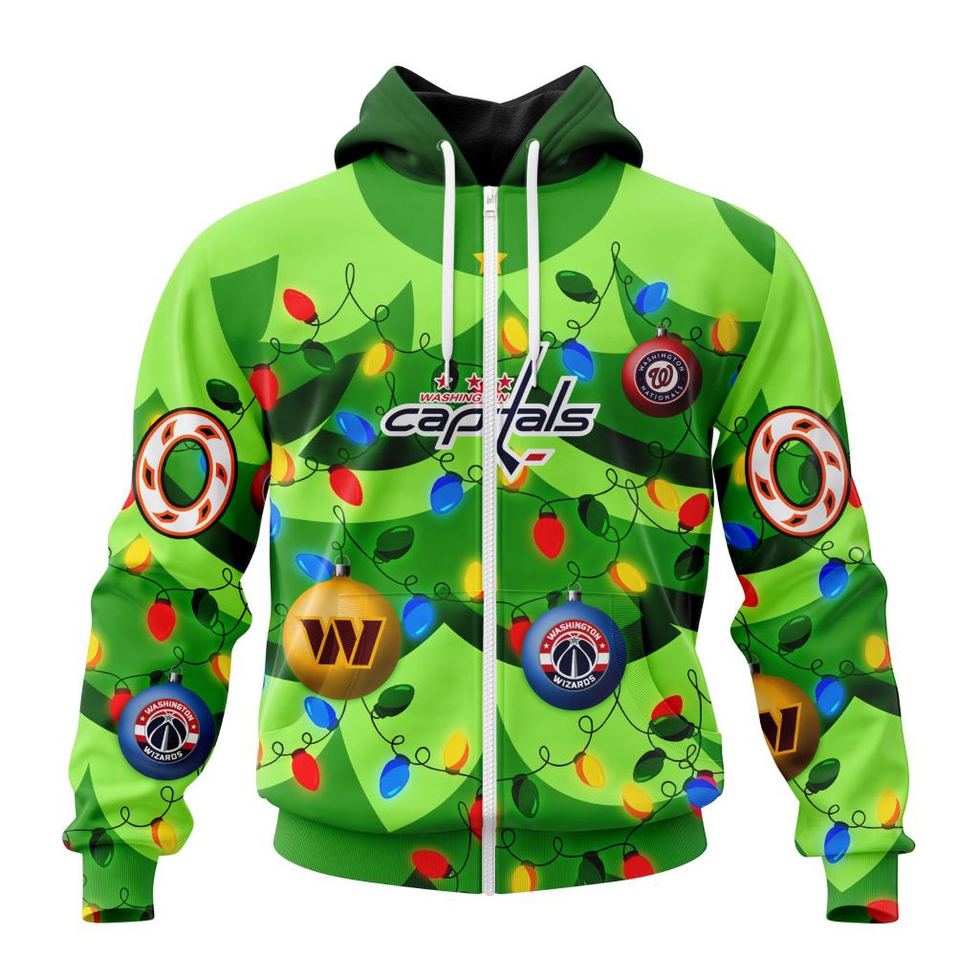 NHL Washington Capitals | Specialized Unisex Kits With Unisex Kits With Christmass Tree Color And City’s Sport Teams 3d Printed Hoodie 3d Printed Hoodie