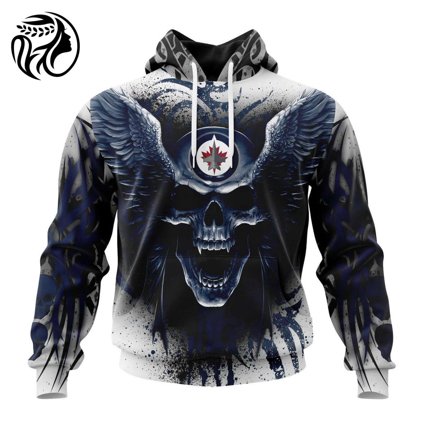 NHL Winnipeg Jets Special Kits With Skull Art ST2202 3d Printed Hoodie 3d Printed Hoodie