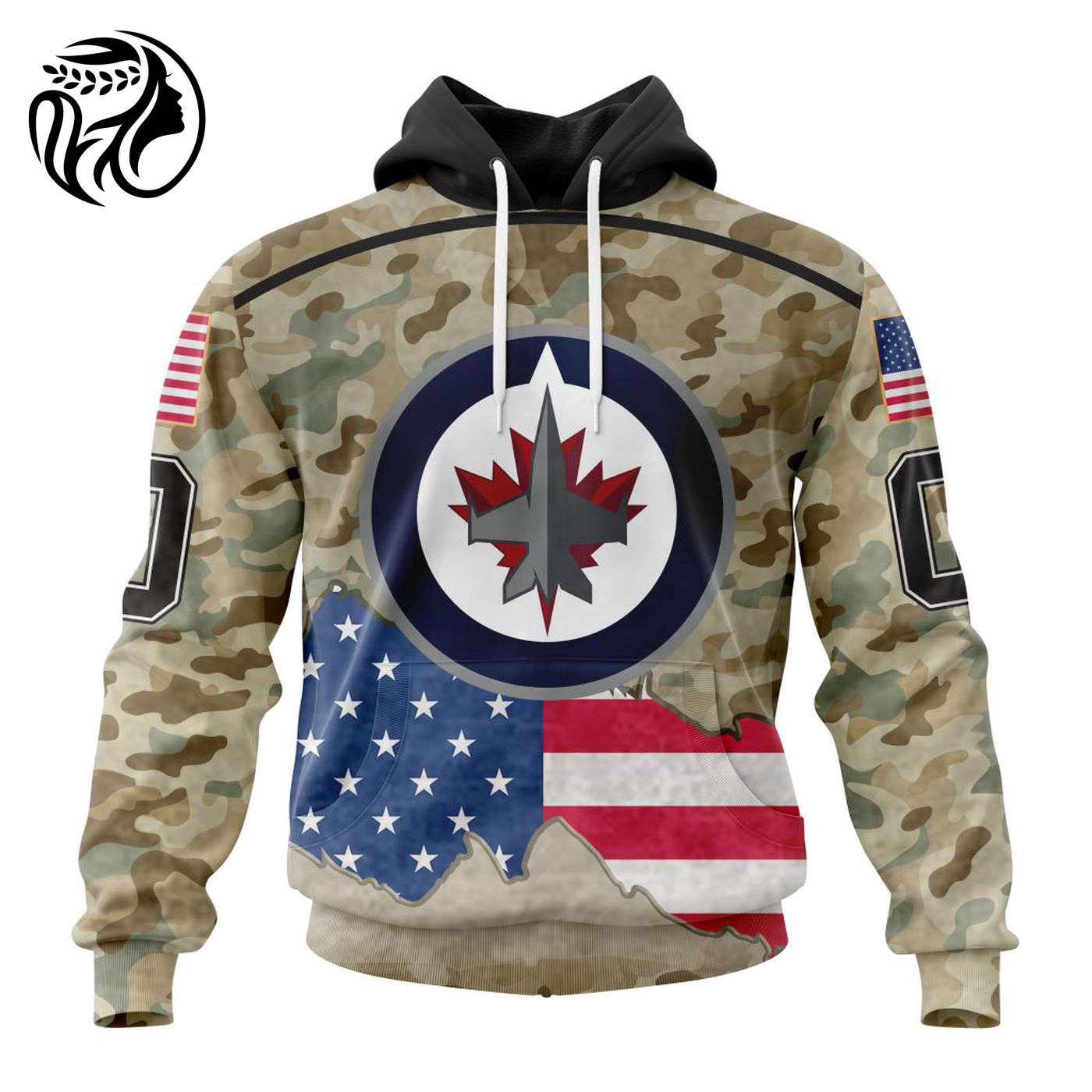 NHL Winnipeg Jets | Specialized Kits For United State With Camo Color 3d Printed Hoodie 3d Printed Hoodie