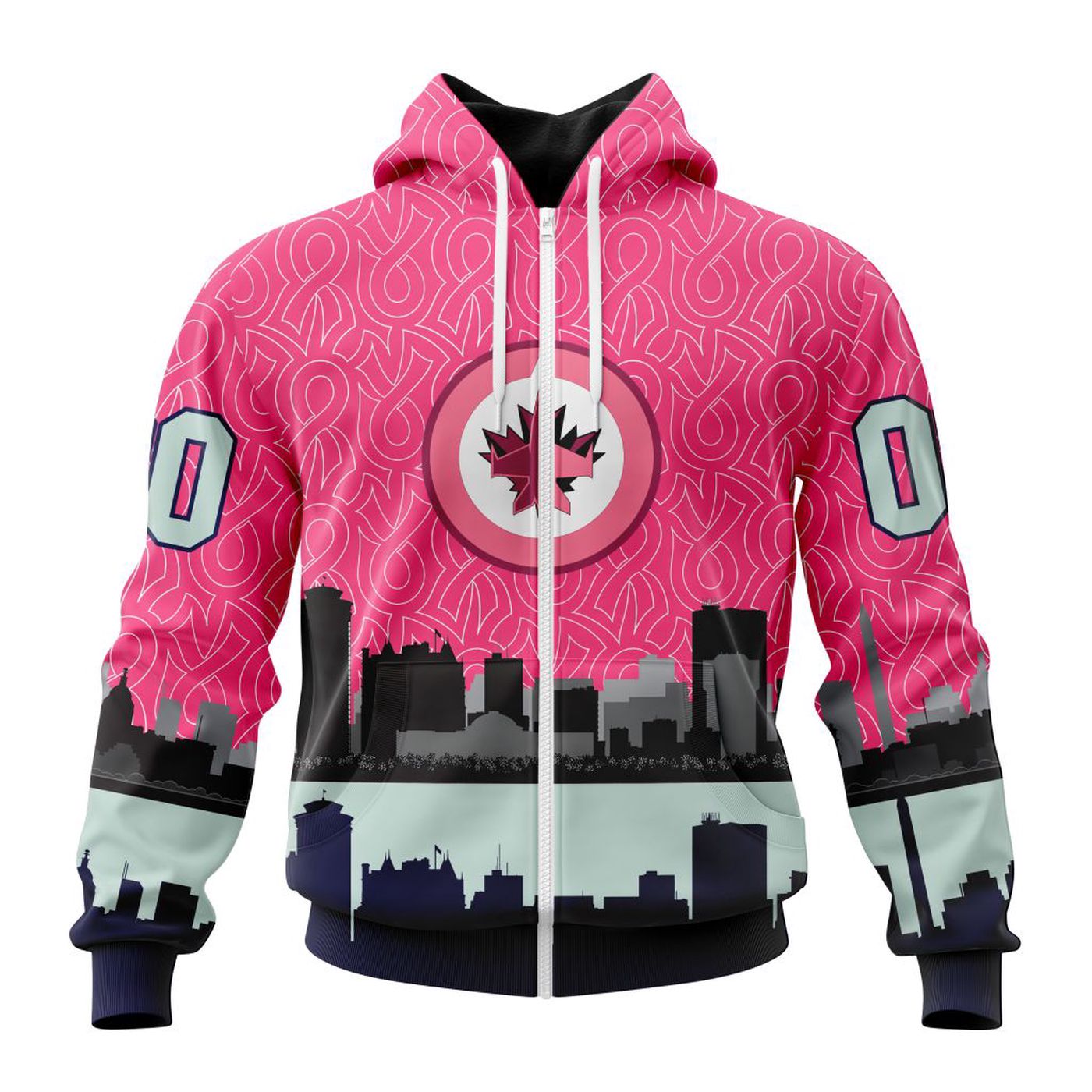 NHL Winnipeg Jets | Specialized Unisex Kits Hockey Fights Against Cancer V0222 3d Printed Hoodie 3d Printed Hoodie