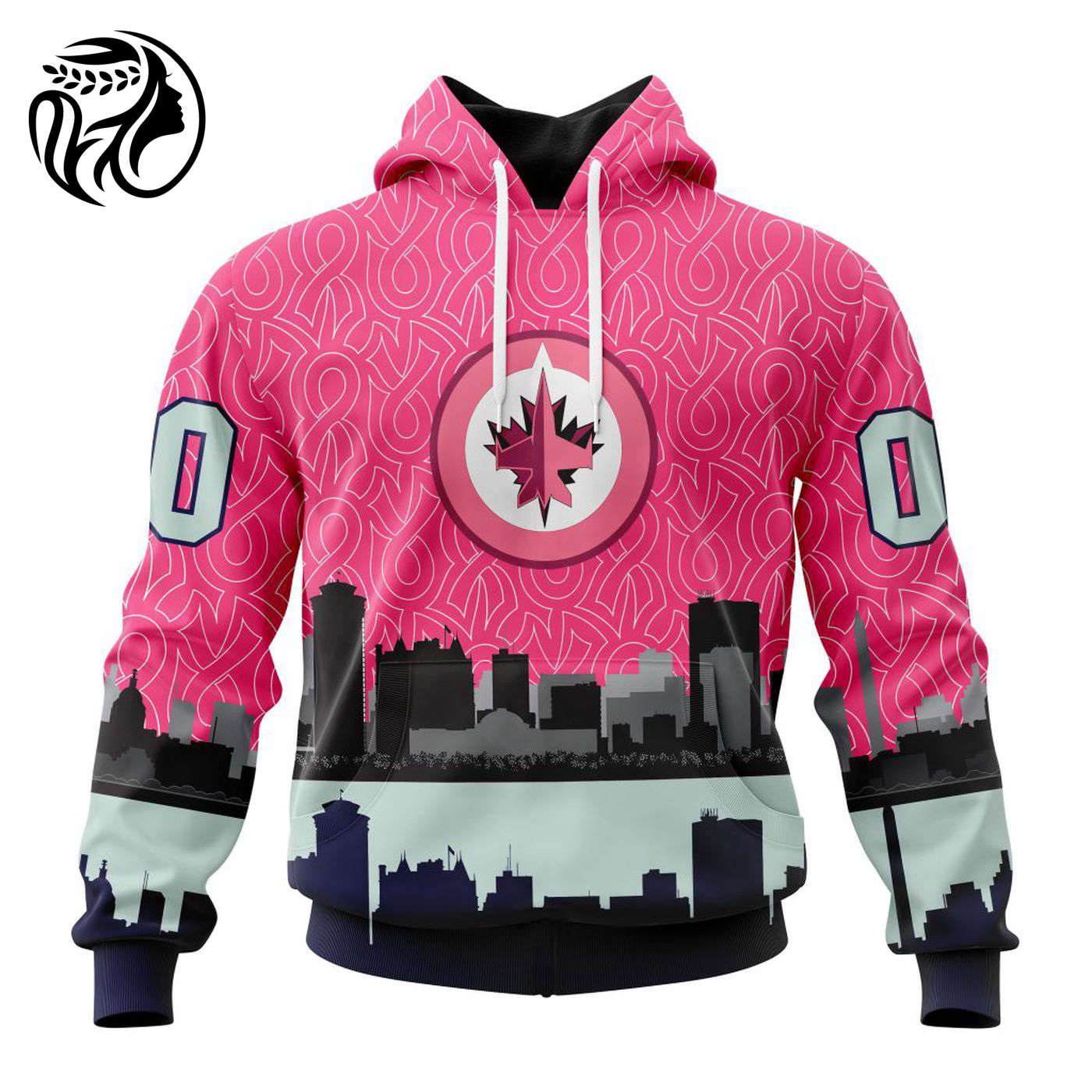 NHL Winnipeg Jets | Specialized Unisex Kits Hockey Fights Against Cancer V0222 3d Printed Hoodie 3d Printed Hoodie