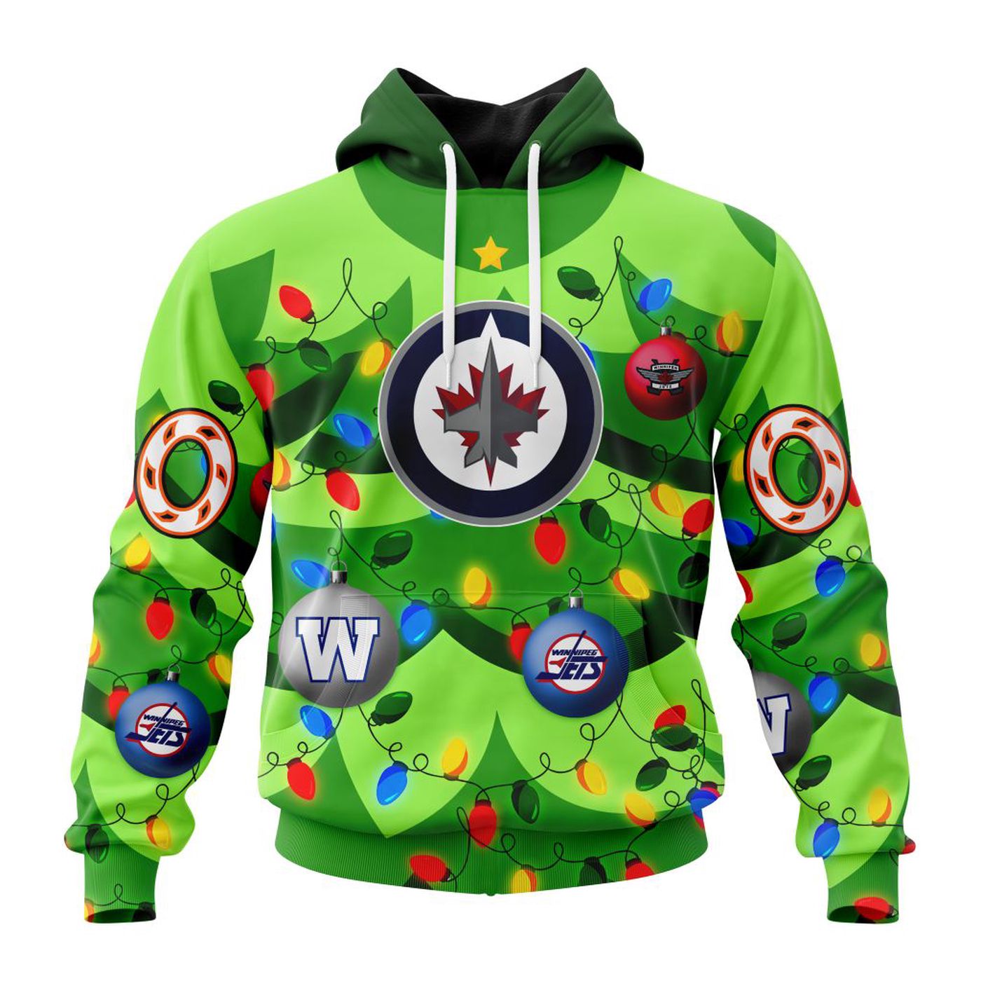 NHL Winnipeg Jets | Specialized Unisex Kits With Unisex Kits With Christmass Tree Color And City’s Sport Teams 3d Printed Hoodie 3d Printed Hoodie