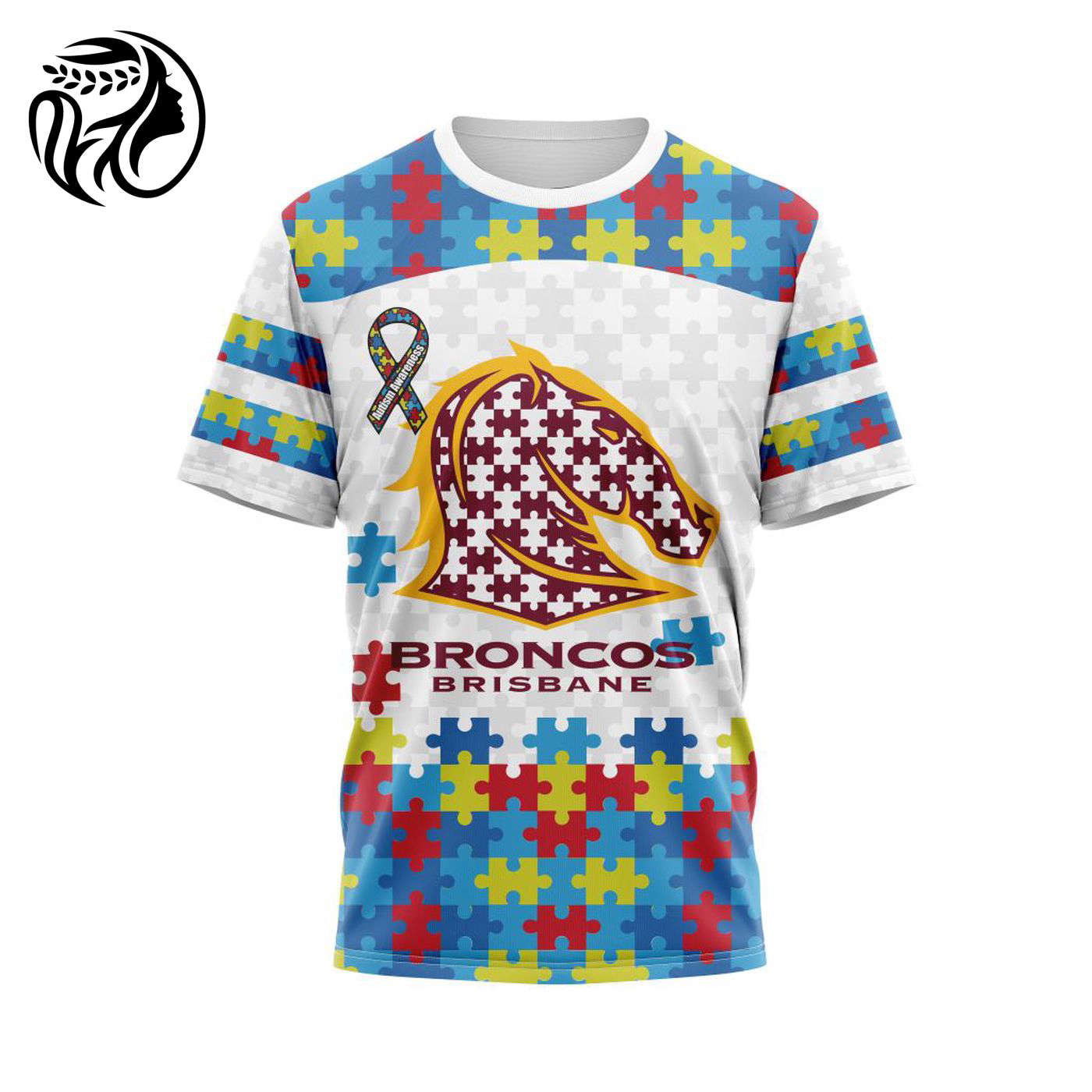 NRL Brisbane Broncos Autism Awareness | Concept Kits 3d Printed Hoodie 3d Printed Hoodie