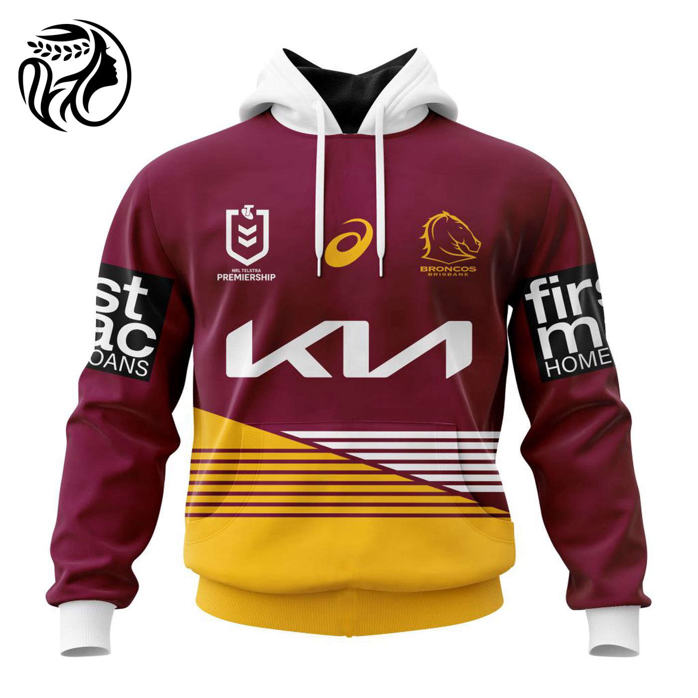 NRL Brisbane Broncos Home Kits 2023 3d Printed Hoodie 3d Printed Hoodie