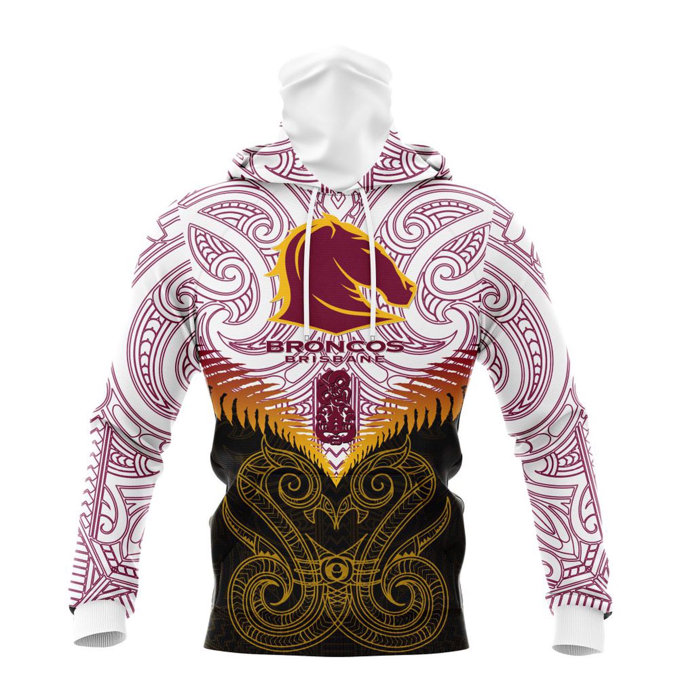 NRL Brisbane Broncos Maori Manaia Special Kits ST2201 3d Printed Hoodie 3d Printed Hoodie