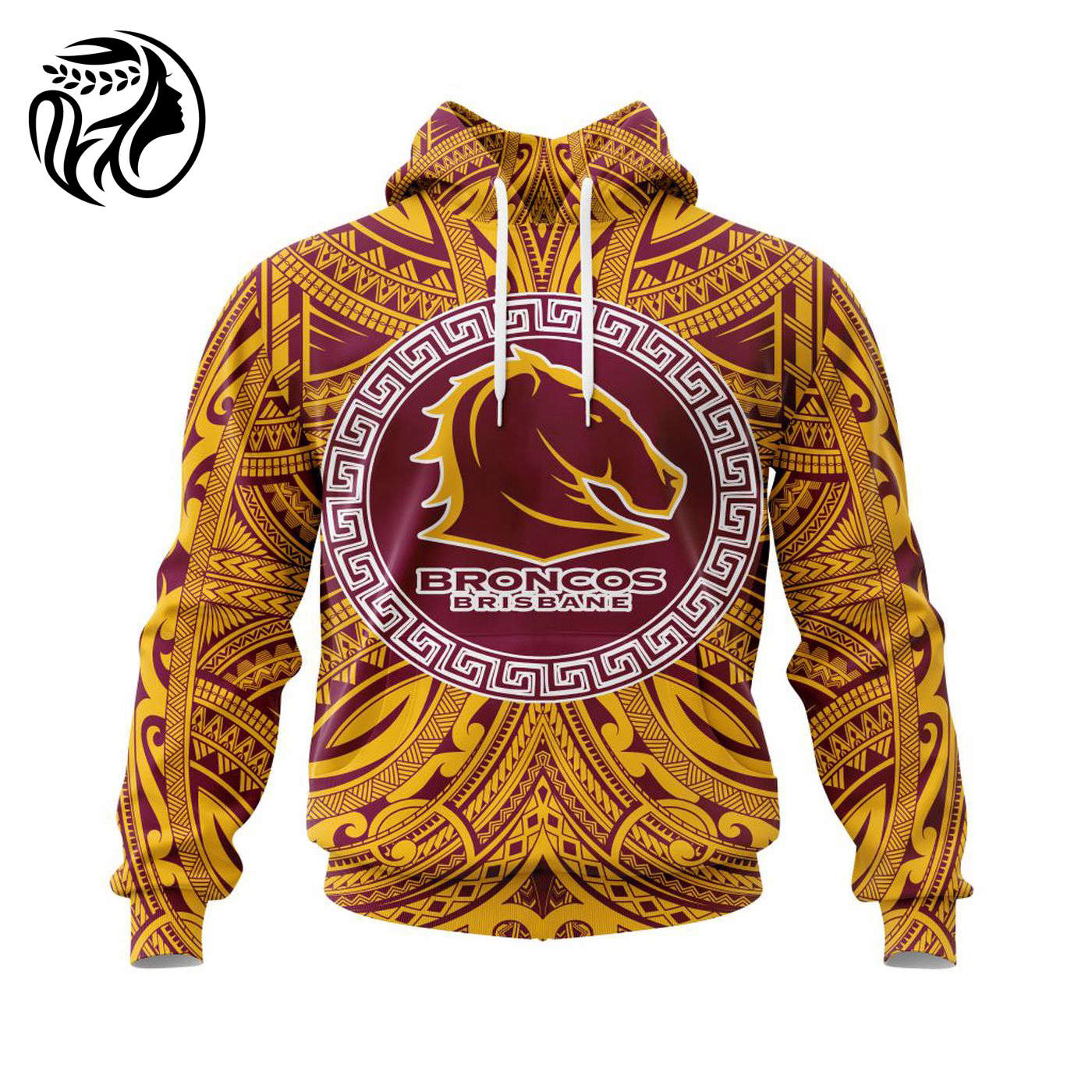 NRL Brisbane Broncos Polynesian Concept Kits ST2201 3d Printed Hoodie 3d Printed Hoodie