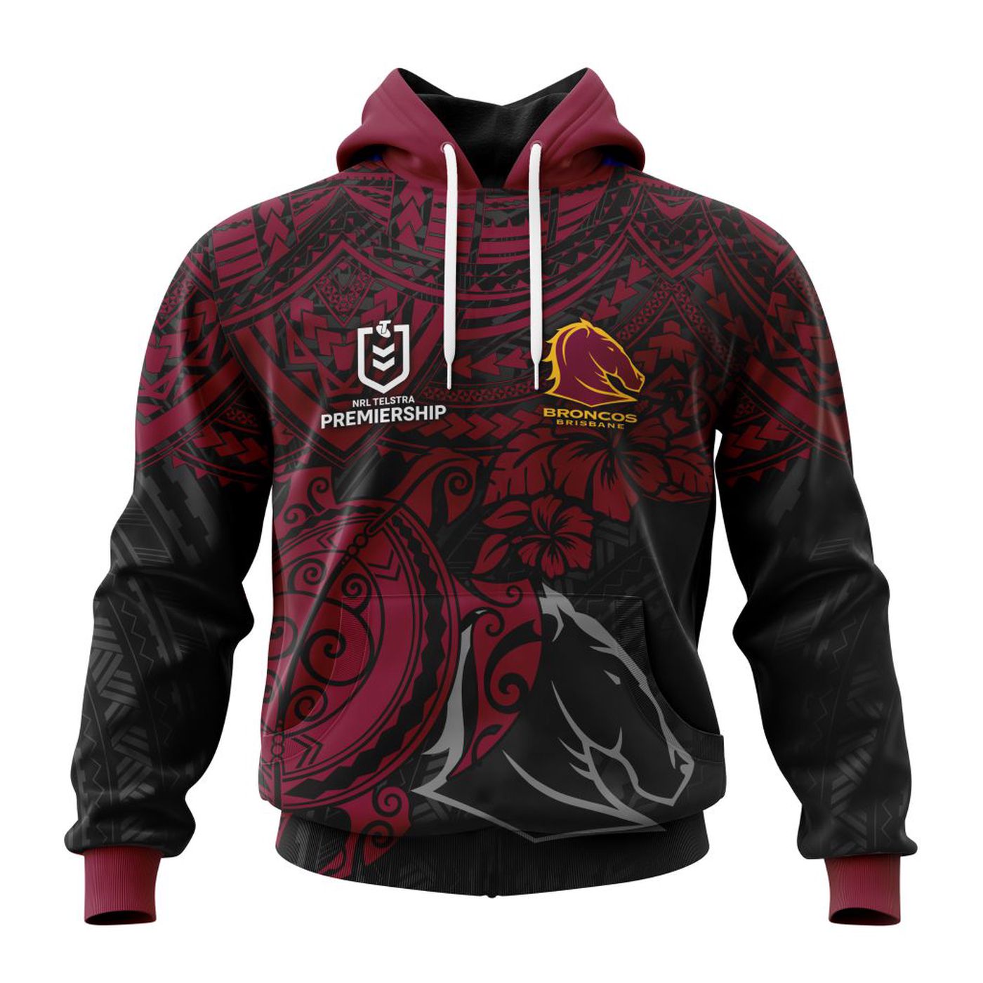 NRL Brisbane Broncos Polynesian Concept Kits ST2202 3d Printed Hoodie 3d Printed Hoodie