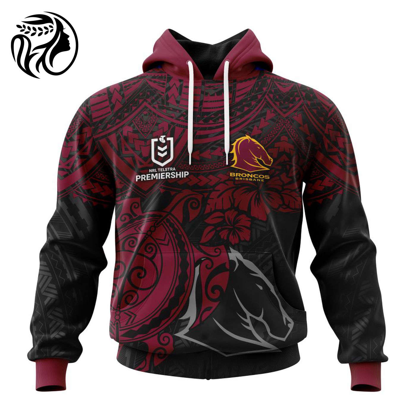 NRL Brisbane Broncos Polynesian Concept Kits ST2202 3d Printed Hoodie 3d Printed Hoodie