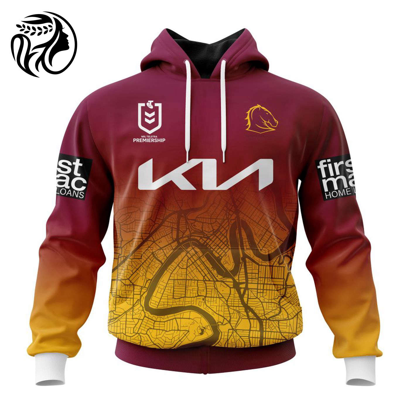 NRL Brisbane Broncos Special City Design Kits ST2301 3d Printed Hoodie 3d Printed Hoodie