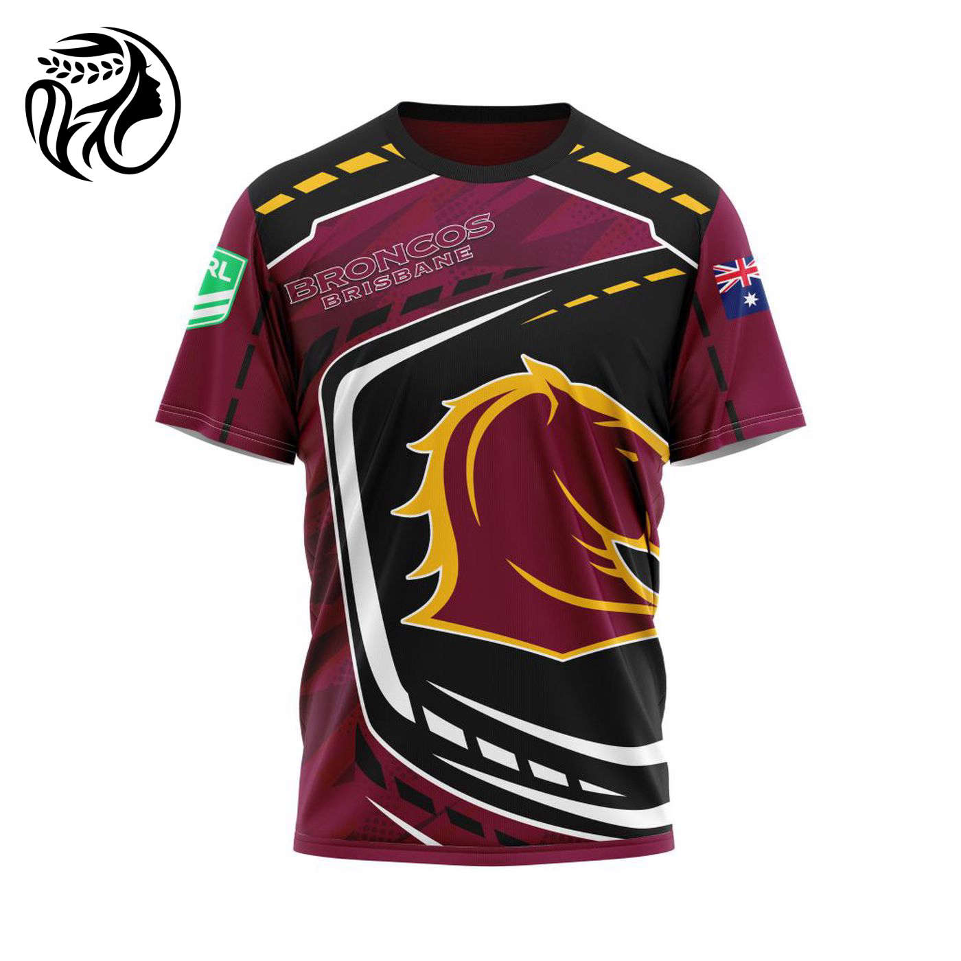 NRL Brisbane Broncos | Specialized 2021 Concepts Kits 3d Printed Hoodie 3d Printed Hoodie