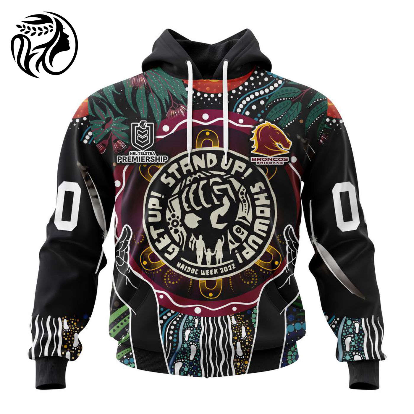 NRL Brisbane Broncos | Specialized Concepts Kits For Naidoc Event V0122 3d Printed Hoodie 3d Printed Hoodie