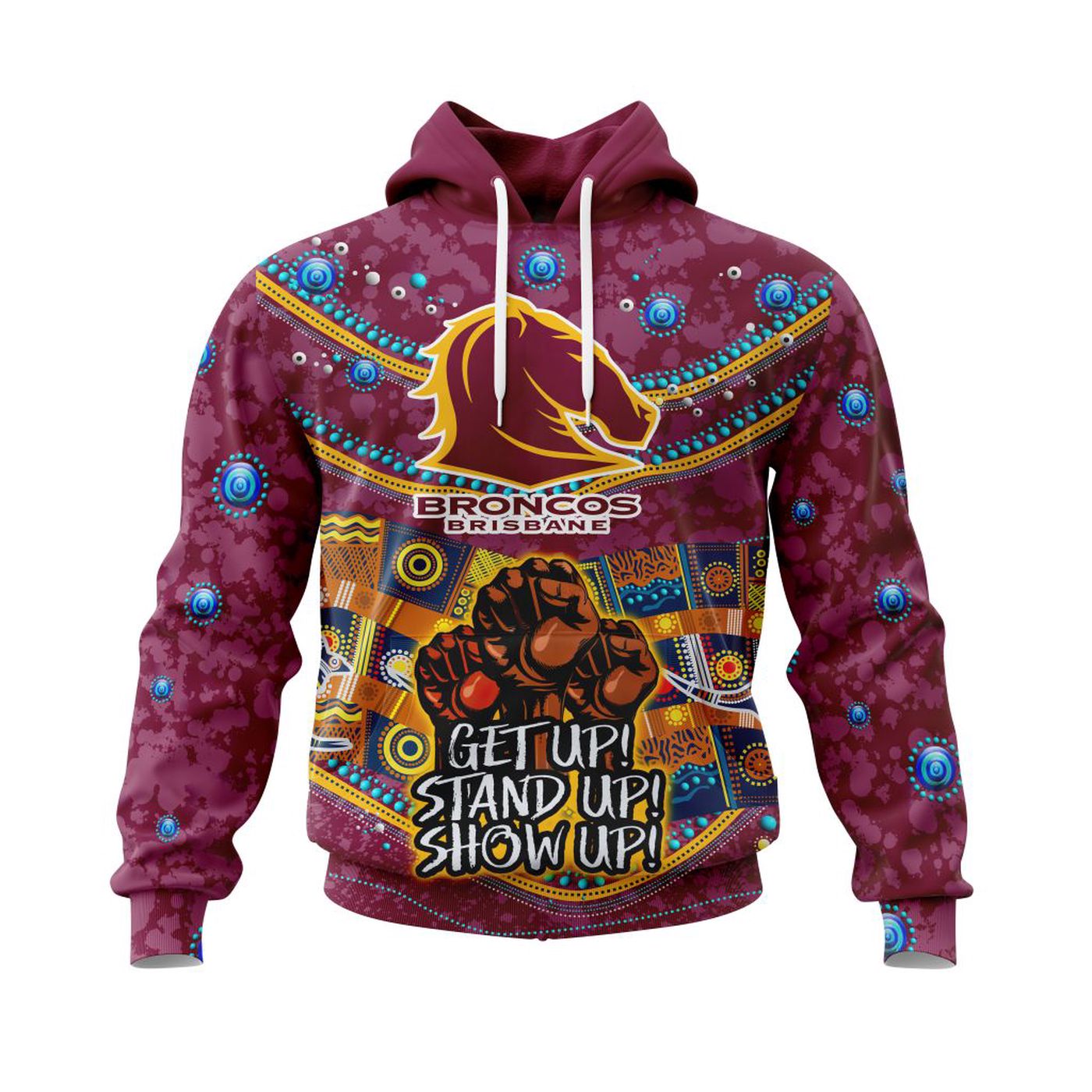 NRL Brisbane Broncos | Specialized Indigenous Kits For NAIDOC Week ST2201 3d Printed Hoodie 3d Printed Hoodie