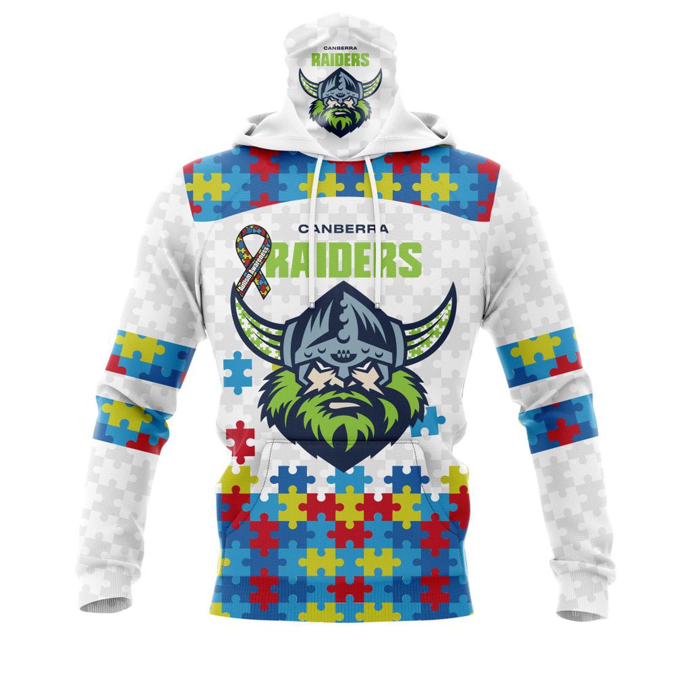 NRL Canberra Raiders Autism Awareness | Concept Kits 3d Printed Hoodie 3d Printed Hoodie
