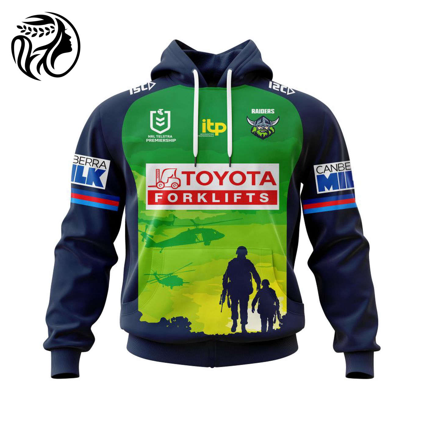 NRL Canberra Raiders | Specialized ANZAC Day Kits 3d Printed Hoodie 3d Printed Hoodie