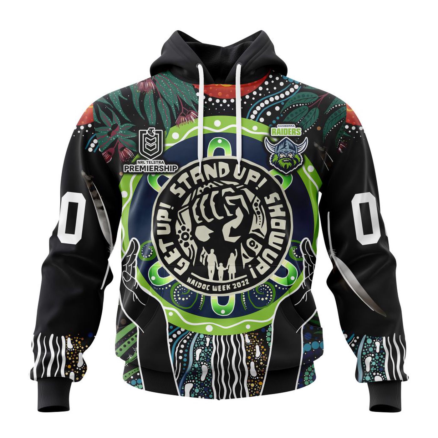 NRL Canberra Raiders | Specialized Concepts Kits For Naidoc Event V0122 3d Printed Hoodie 3d Printed Hoodie