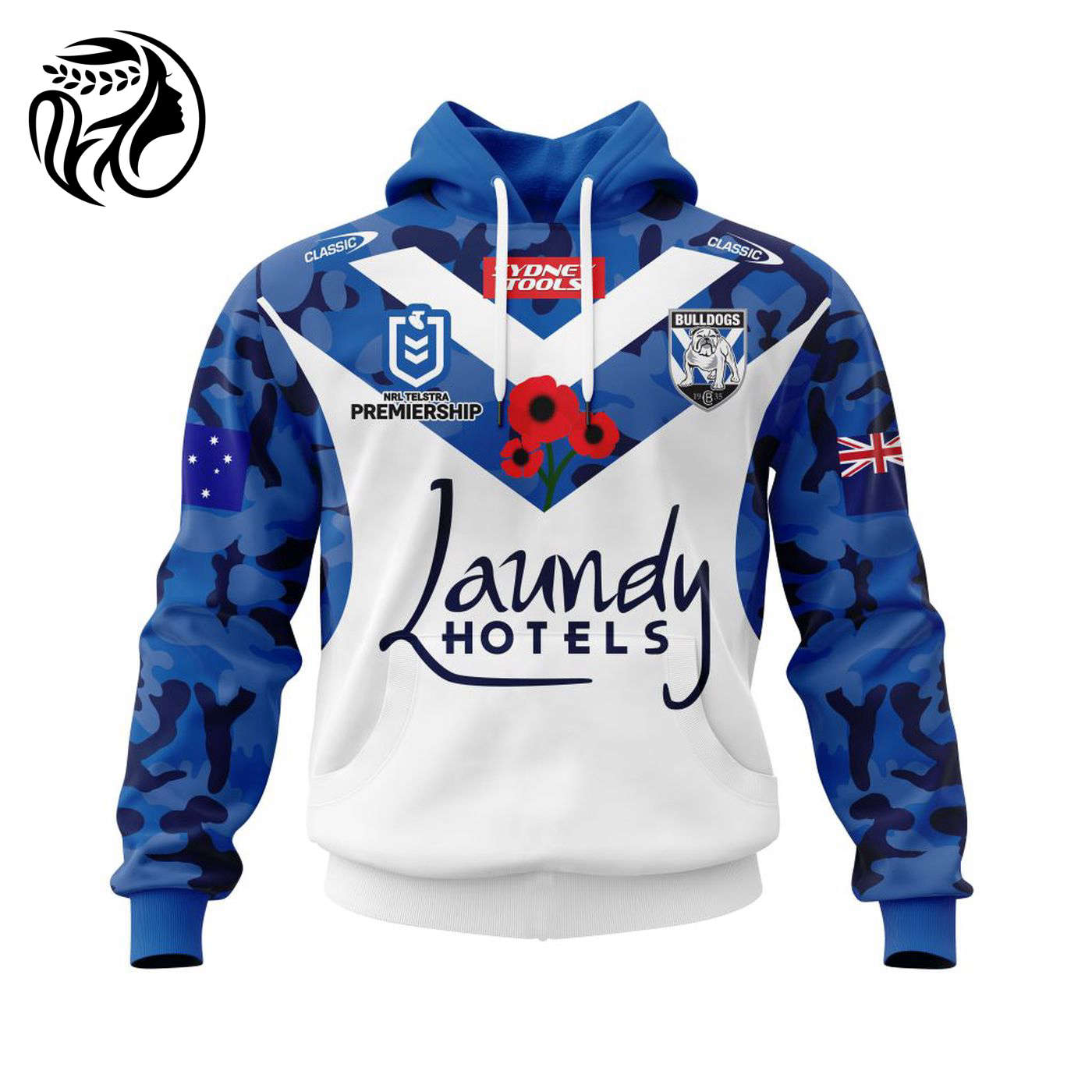 NRL Canterbury Bulldogs Anzac Day Kits 2022 3d Printed Hoodie 3d Printed Hoodie