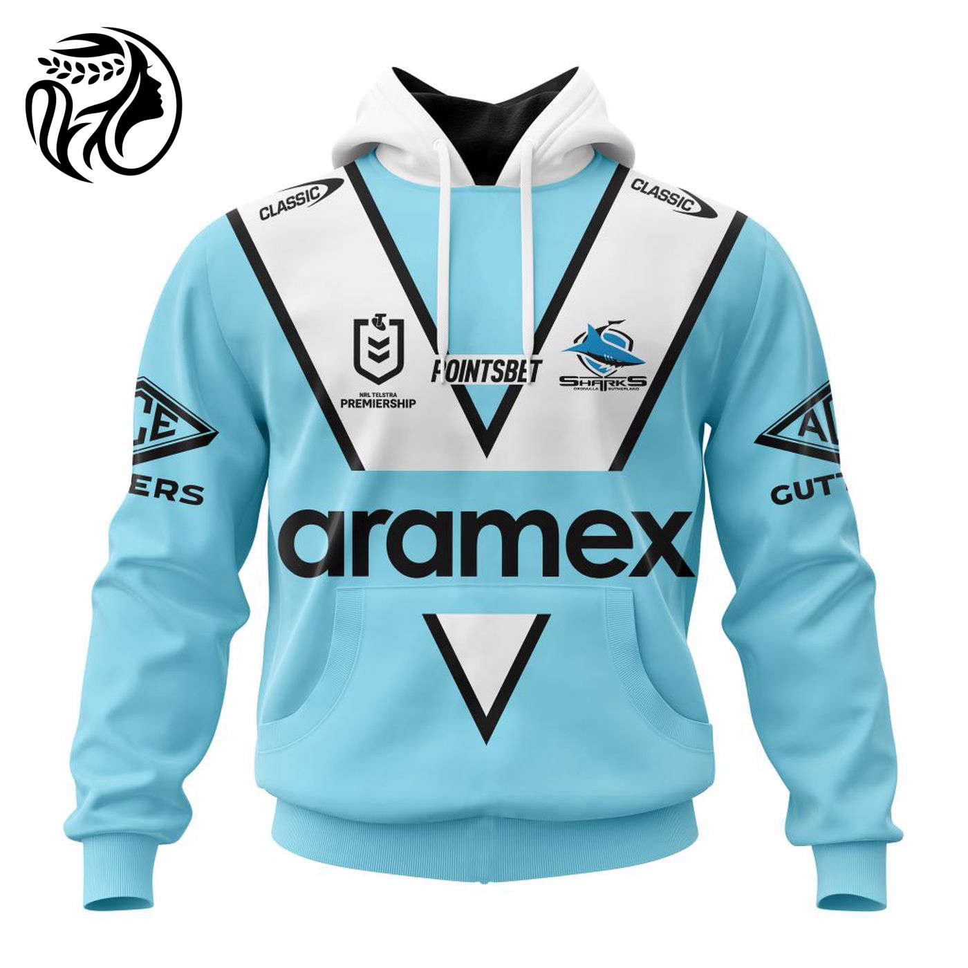 NRL Cronulla-Sutherland Sharks Heritage Kits 2023 3d Printed Hoodie 3d Printed Hoodie