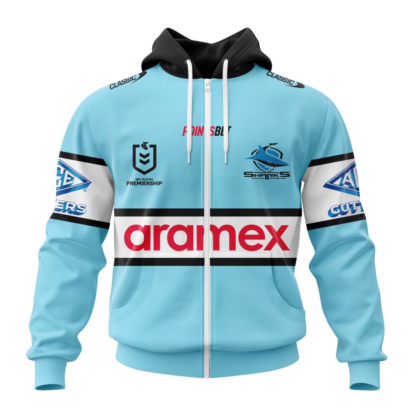 NRL Cronulla-Sutherland Sharks Home Kits 2023 3d Printed Hoodie 3d Printed Hoodie