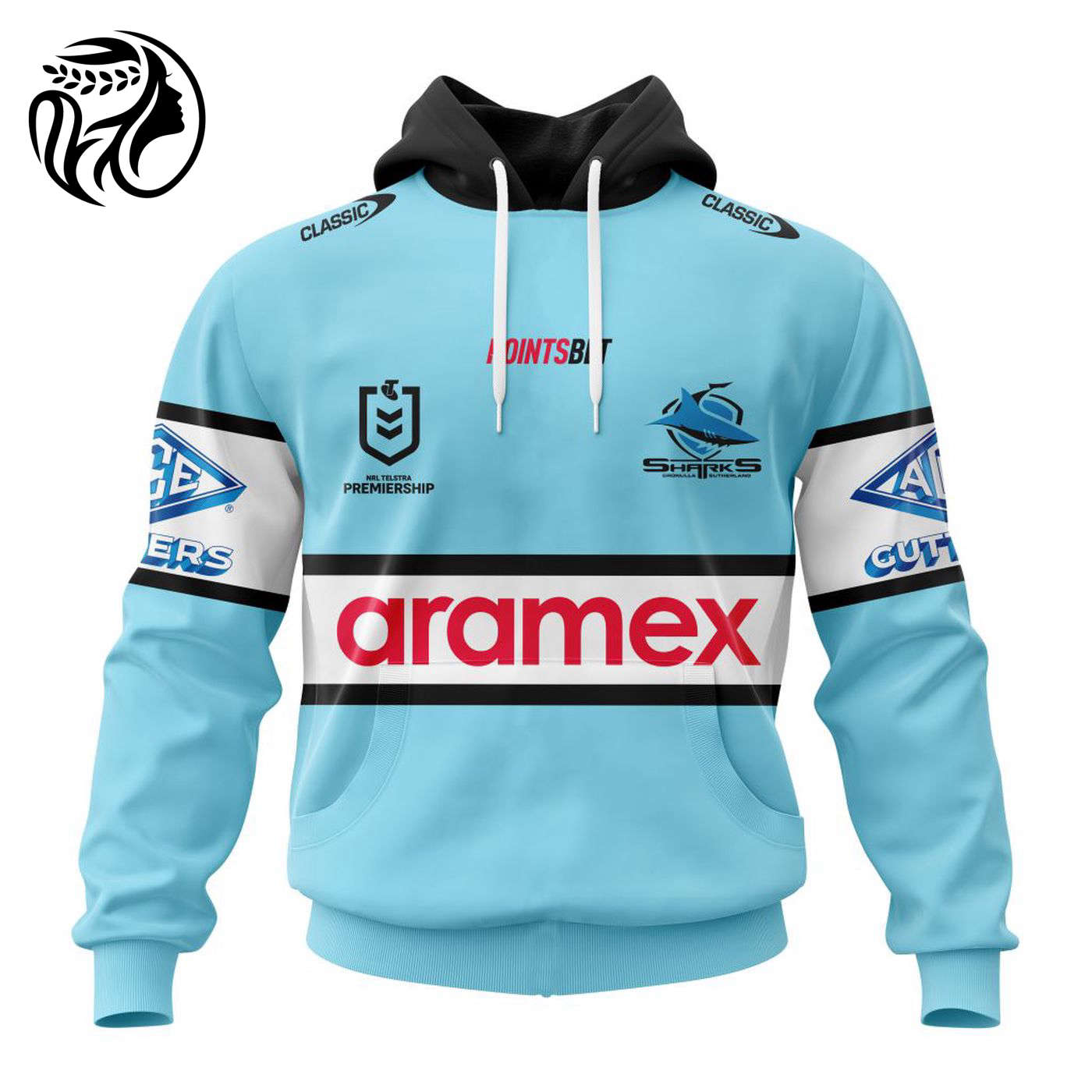 NRL Cronulla-Sutherland Sharks Home Kits 2023 3d Printed Hoodie 3d Printed Hoodie