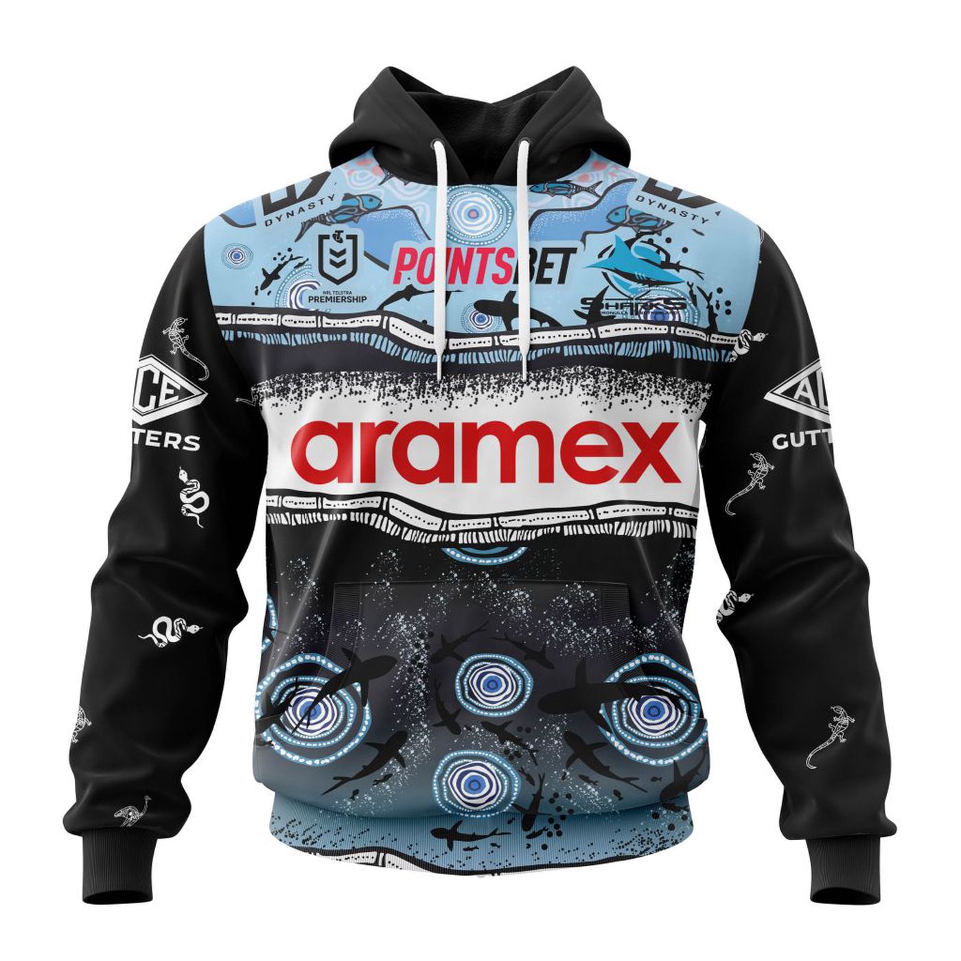 NRL Cronulla-Sutherland Sharks Indigenous Kits 2022 3d Printed Hoodie 3d Printed Hoodie