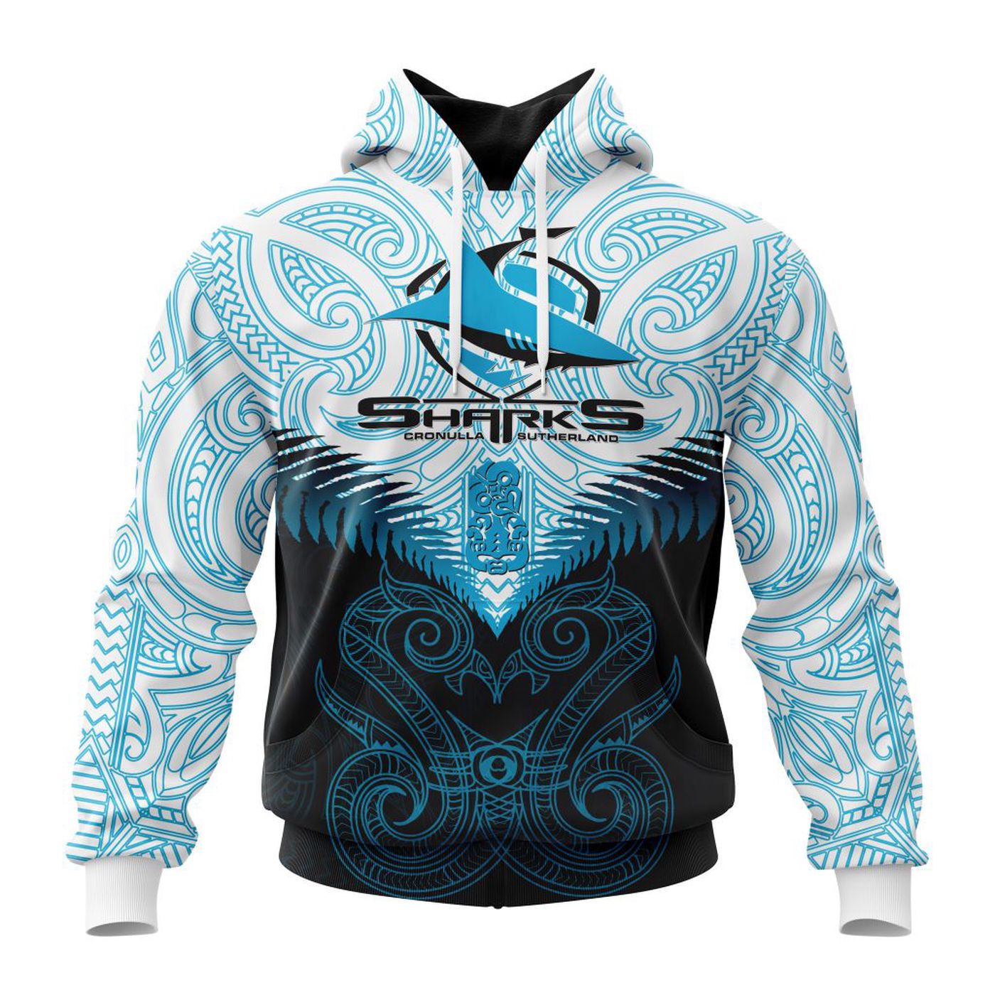 NRL Cronulla-Sutherland Sharks Maori Manaia Special Kits ST2201 3d Printed Hoodie 3d Printed Hoodie