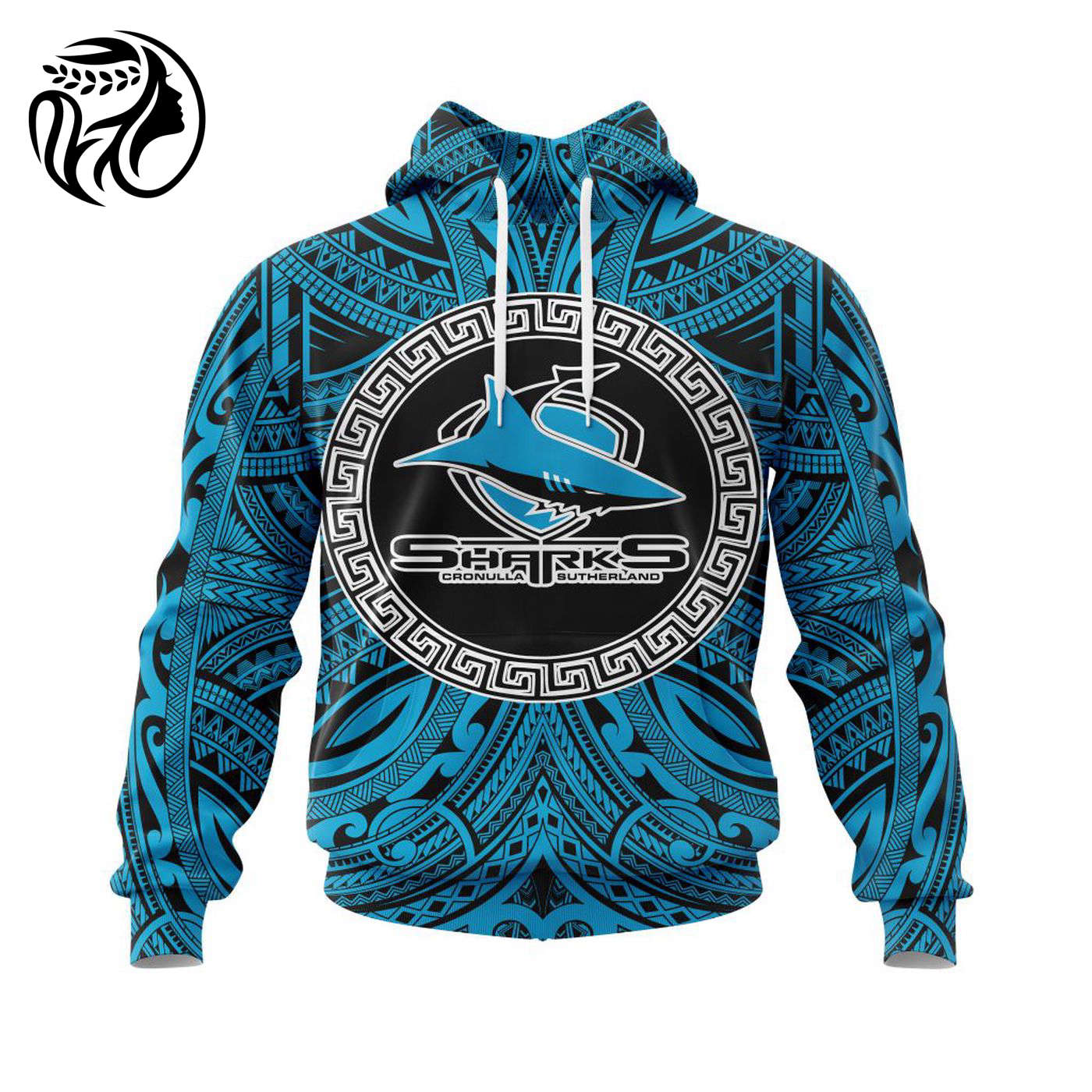 NRL Cronulla-Sutherland Sharks Polynesian Concept Kits ST2201 3d Printed Hoodie 3d Printed Hoodie