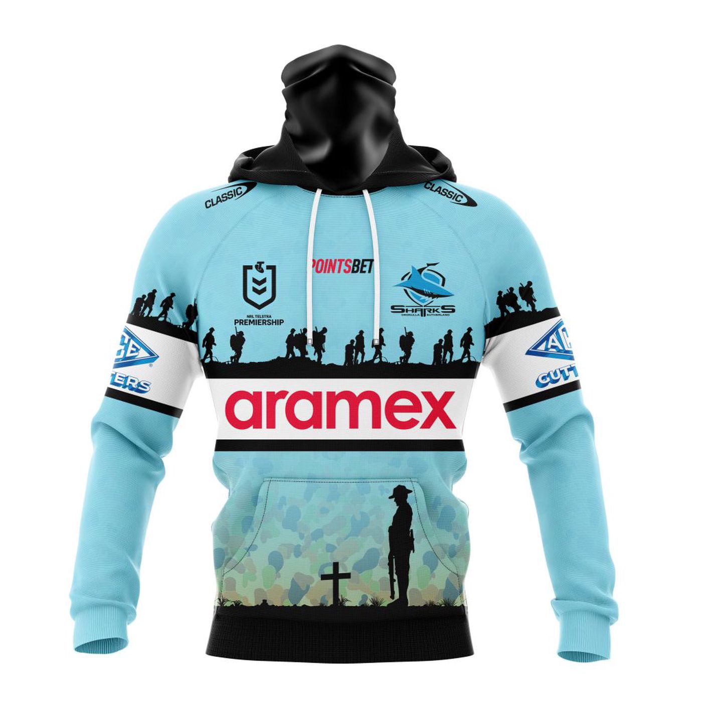 NRL Cronulla-Sutherland Sharks Special ANZAC Day Kits 2023 3d Printed Hoodie 3d Printed Hoodie