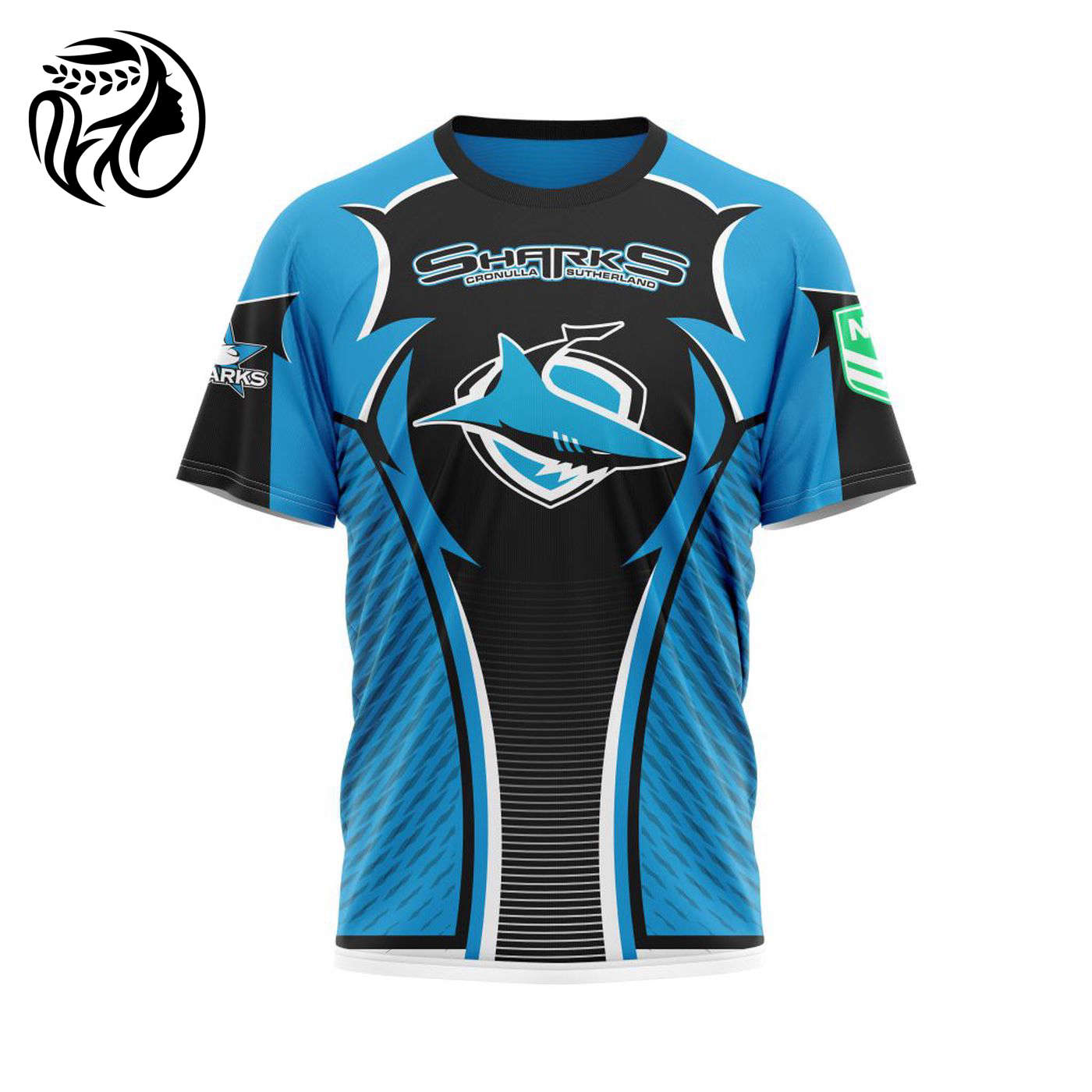 NRL Cronulla-Sutherland Sharks | Specialized 2021 Concepts Kits 04 V1 3d Printed Hoodie 3d Printed Hoodie