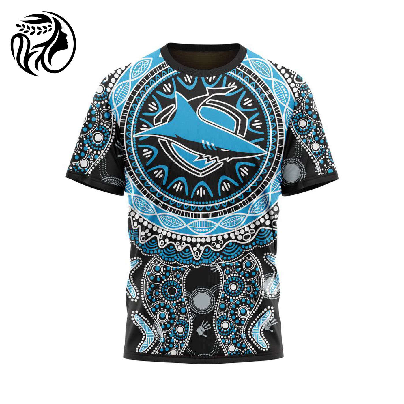 NRL Cronulla-Sutherland Sharks   | Specialized 2021 Maori Concepts Kits V7 3d Printed Hoodie 3d Printed Hoodie