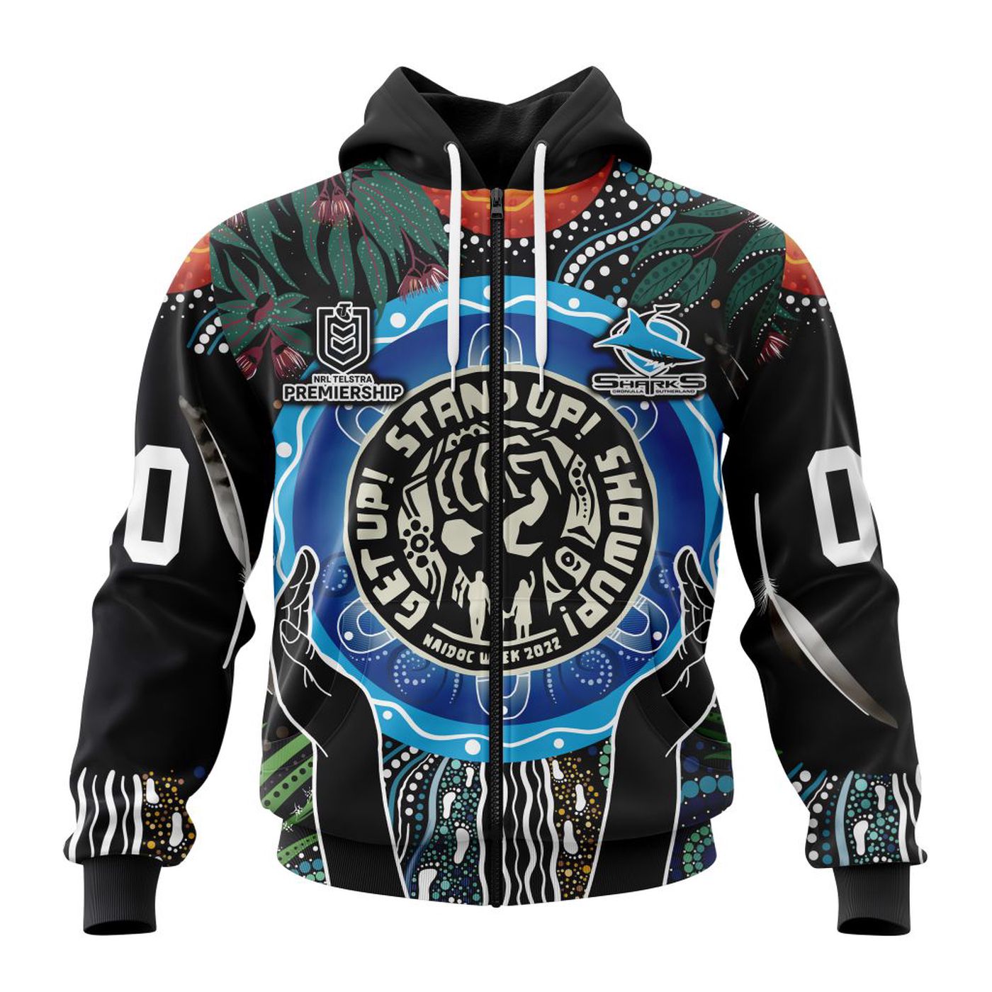 NRL Cronulla-Sutherland Sharks | Specialized Concepts Kits For Naidoc Event V0122 3d Printed Hoodie 3d Printed Hoodie