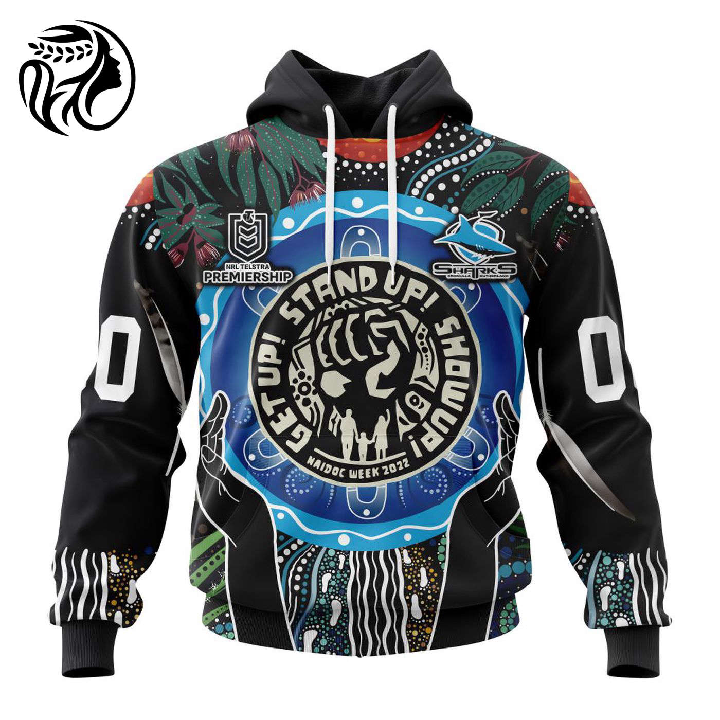 NRL Cronulla-Sutherland Sharks | Specialized Concepts Kits For Naidoc Event V0122 3d Printed Hoodie 3d Printed Hoodie