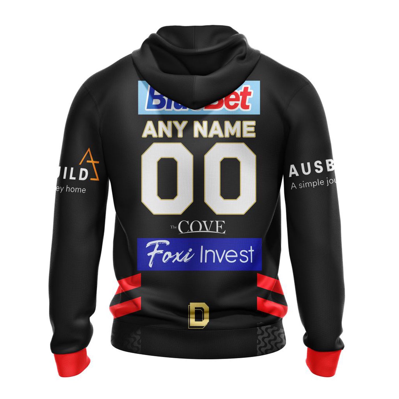 NRL DOLPHINS 2023 Training Black Kits 3d Printed Hoodie 3d Printed Hoodie