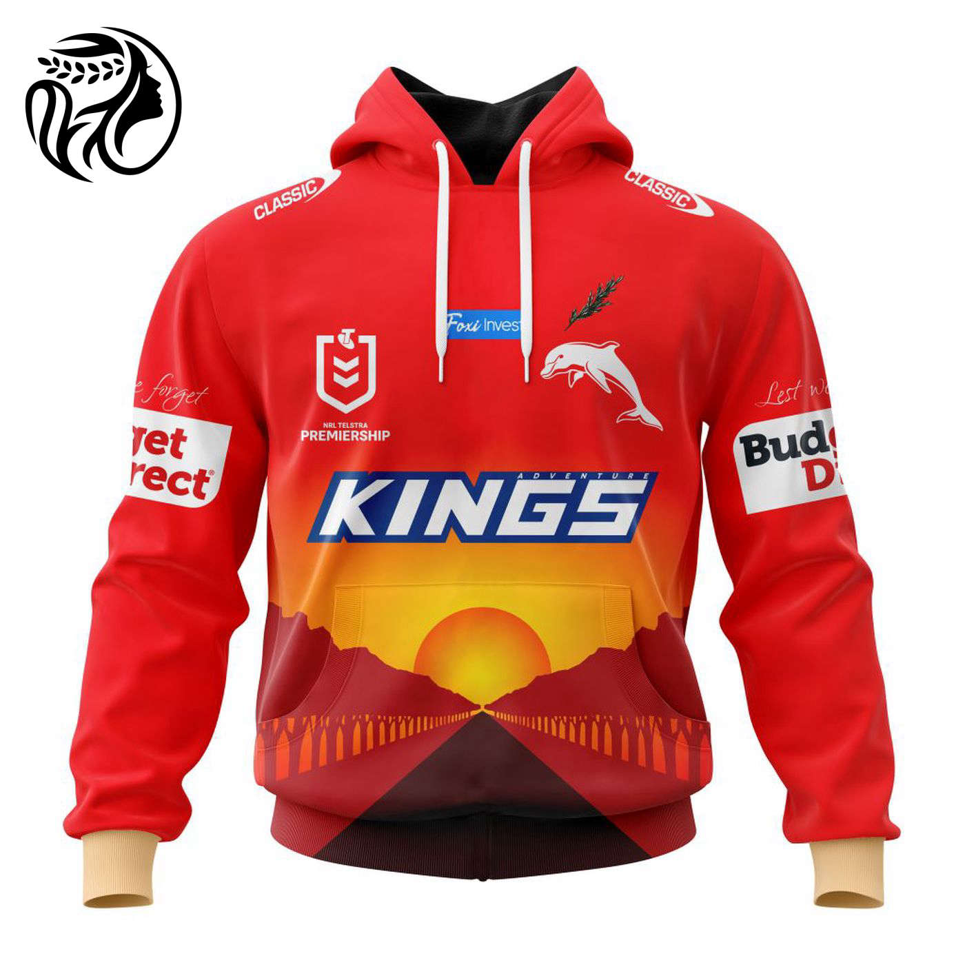 NRL Dolphins Special ANZAC Day Kits 2023 3d Printed Hoodie 3d Printed Hoodie