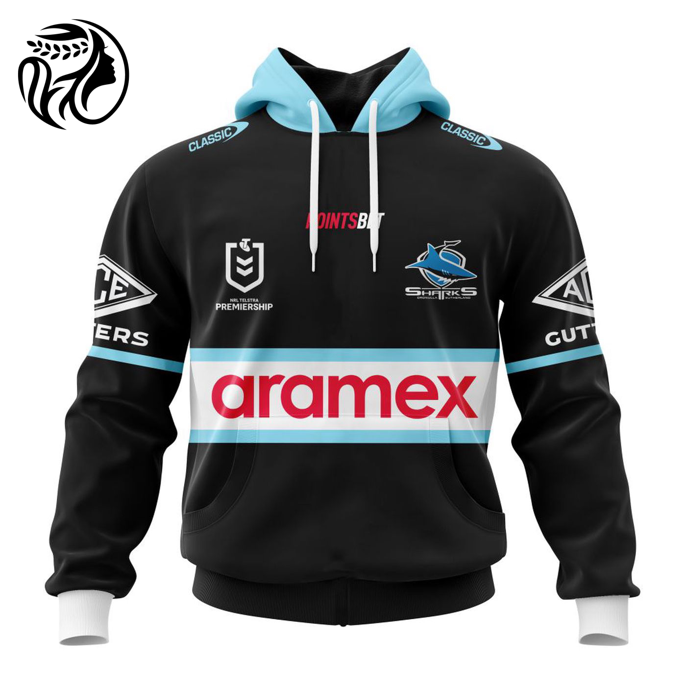 NRL Gold Coast Titans Away Kits 2023 3d Printed Hoodie 3d Printed Hoodie