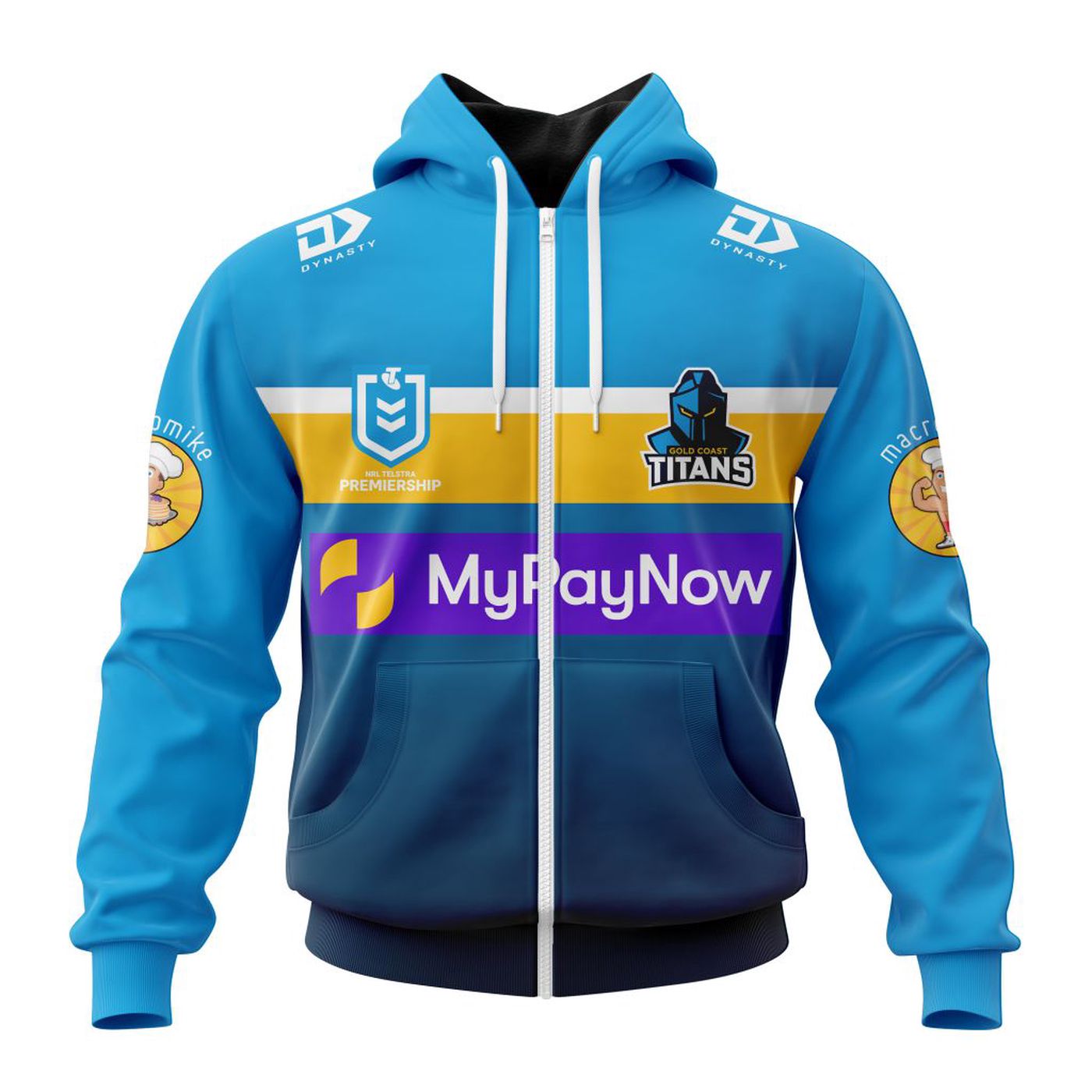 NRL Gold Coast Titans Home Kits 2023 3d Printed Hoodie 3d Printed Hoodie