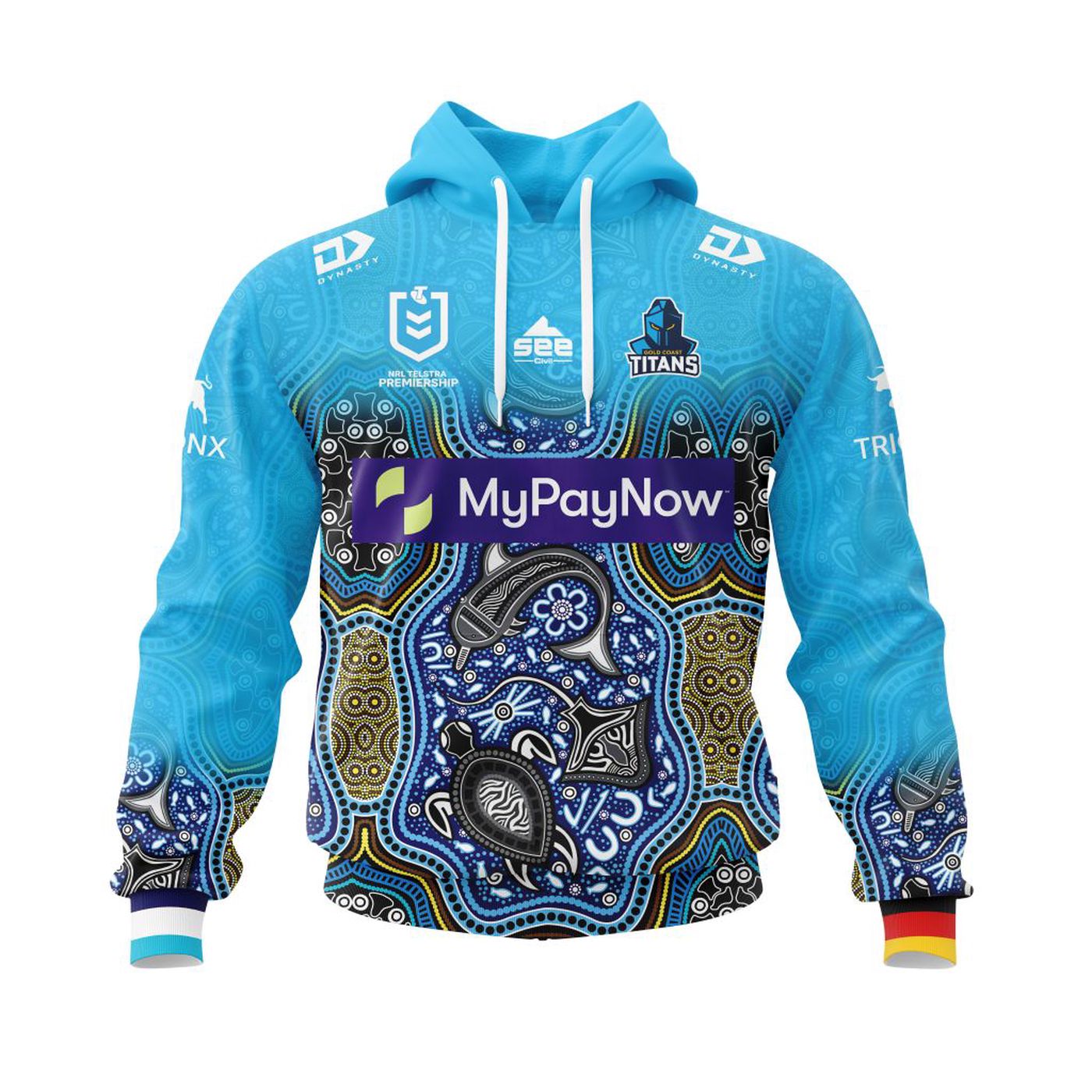 NRL Gold Coast Titans Indigenous Kits 2022 3d Printed Hoodie 3d Printed Hoodie