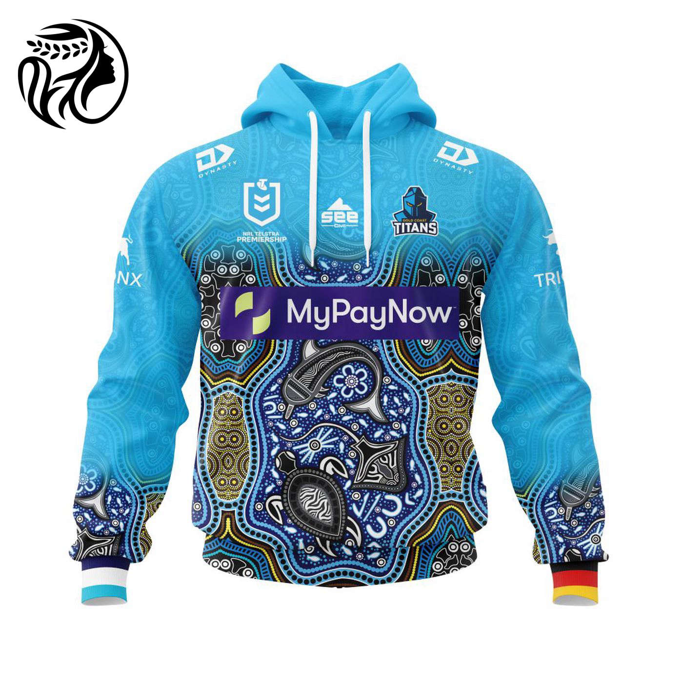 NRL Gold Coast Titans Indigenous Kits 2022 3d Printed Hoodie 3d Printed Hoodie
