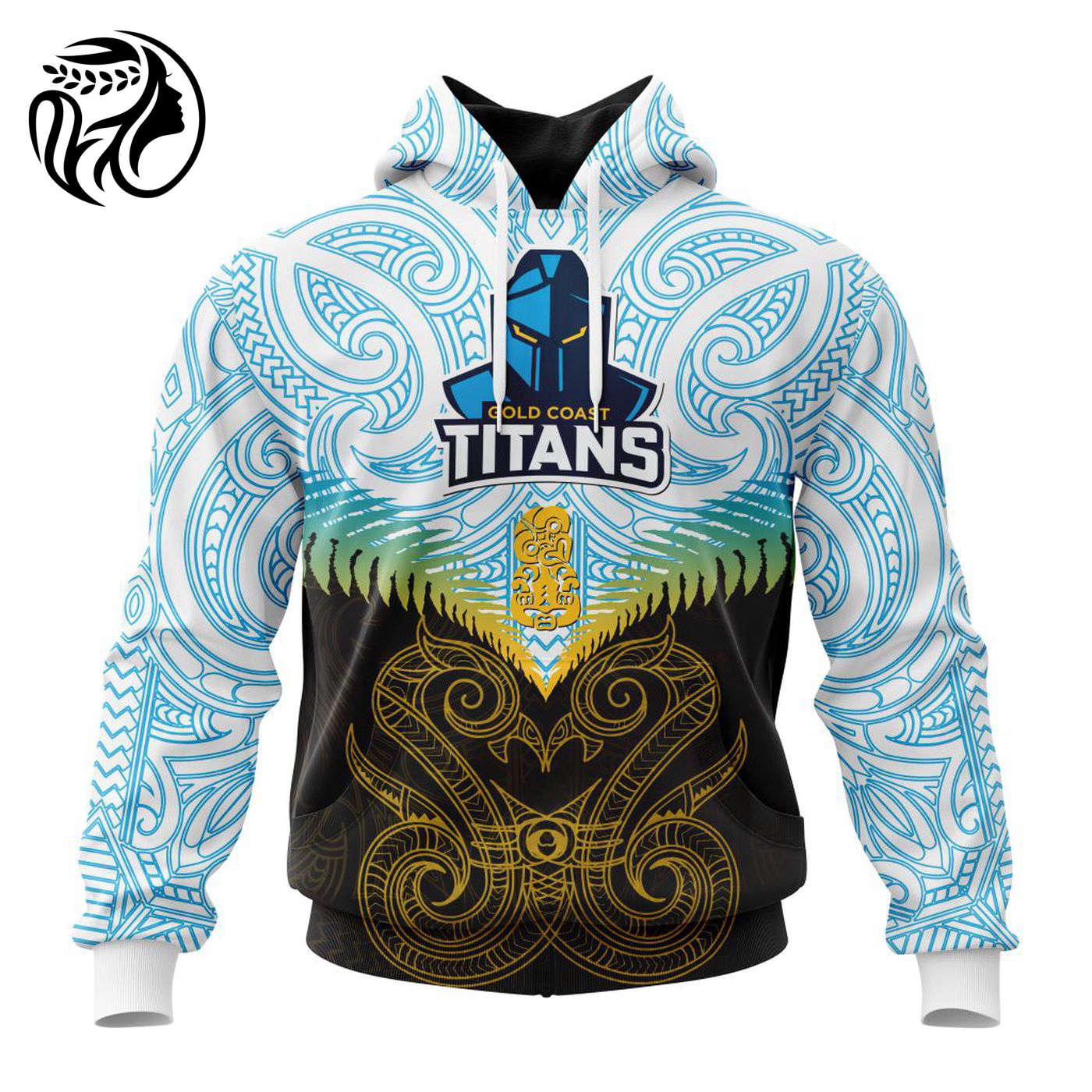 NRL Gold Coast Titans Maori Manaia Special Kits ST2201 3d Printed Hoodie 3d Printed Hoodie