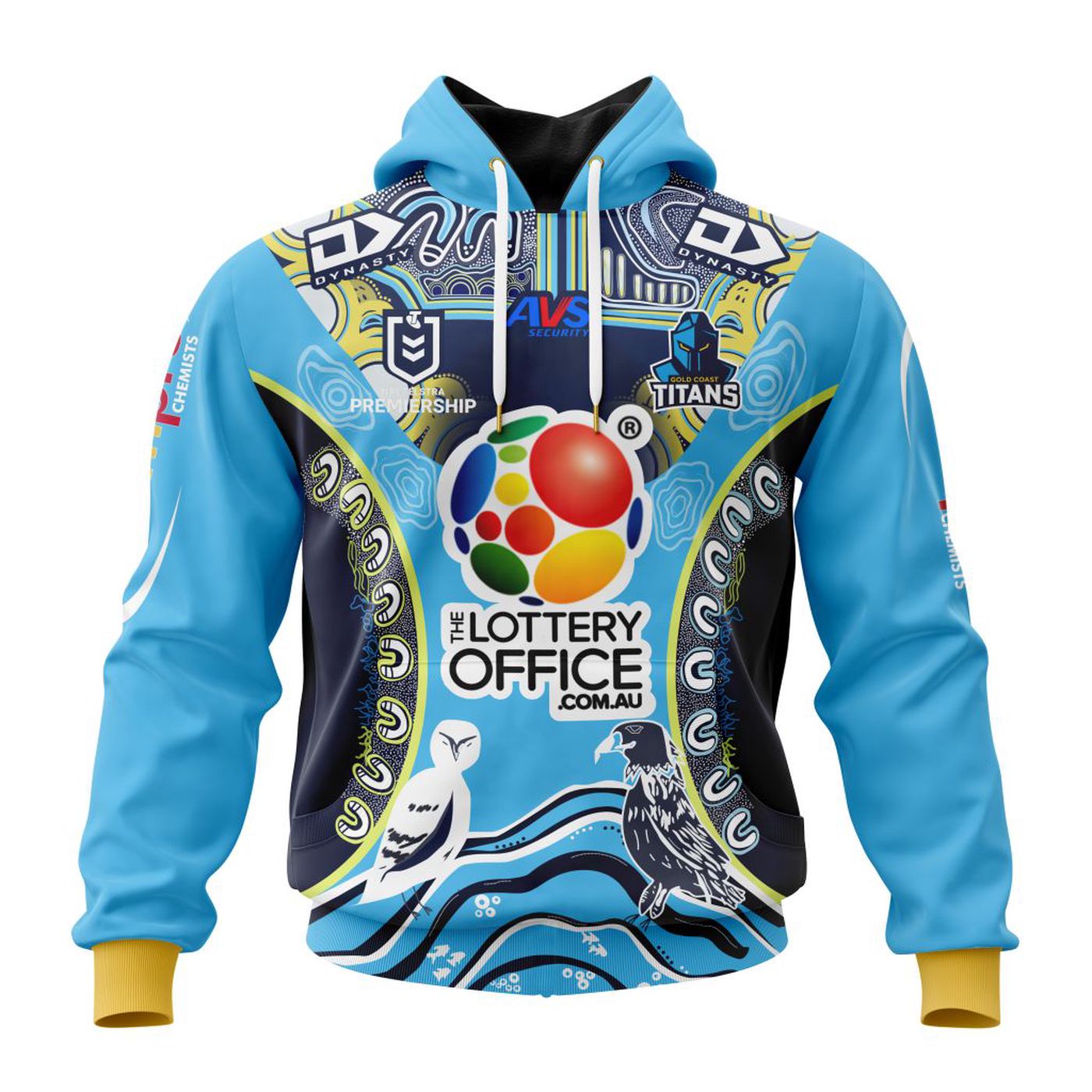 NRL Gold Coast Titans Personalized 2024 Indigenous Home Kits 3d Printed Hoodie 3d Printed Hoodie