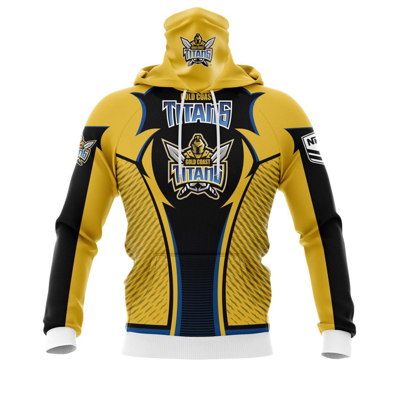 NRL Gold Coast Titans | Specialized 2021 Concepts Kits 04 3d Printed Hoodie 3d Printed Hoodie