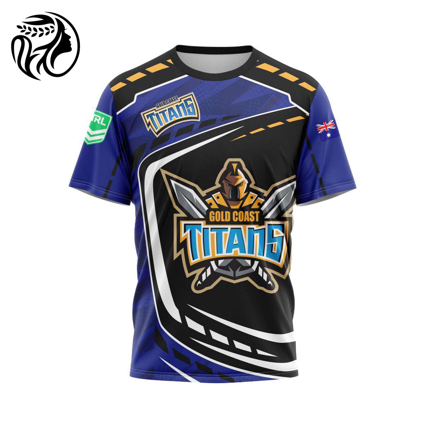 NRL Gold Coast Titans | Specialized 2021 Concepts Kits 3d Printed Hoodie 3d Printed Hoodie
