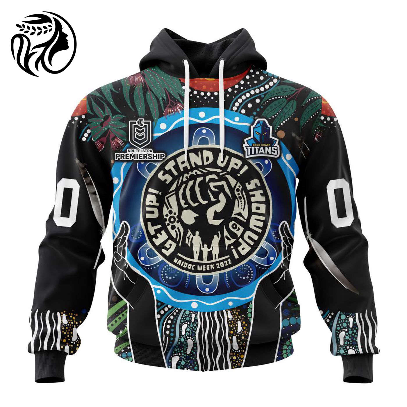 NRL Gold Coast Titans | Specialized Concepts Kits For Naidoc Event V0122 3d Printed Hoodie 3d Printed Hoodie