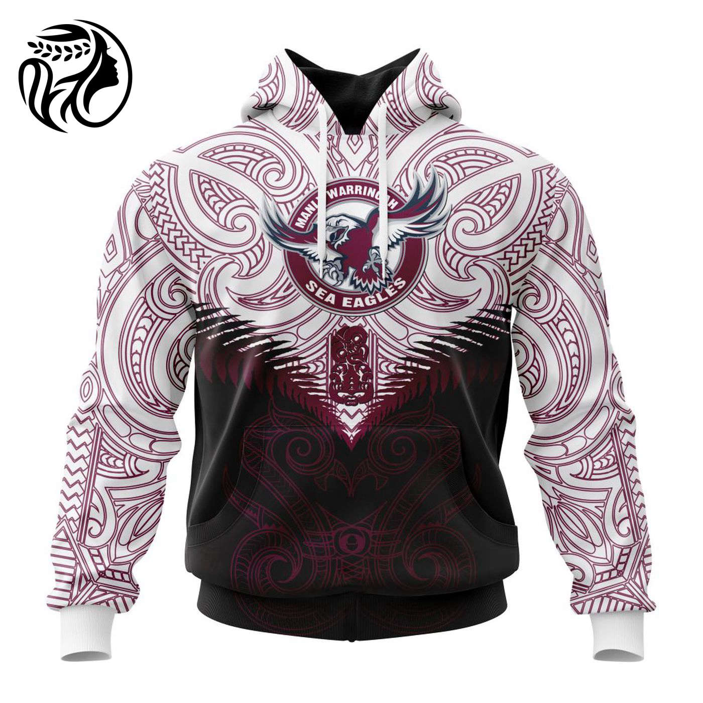 NRL Manly Warringah Sea Eagles Maori Manaia Special Kits ST2201 3d Printed Hoodie 3d Printed Hoodie