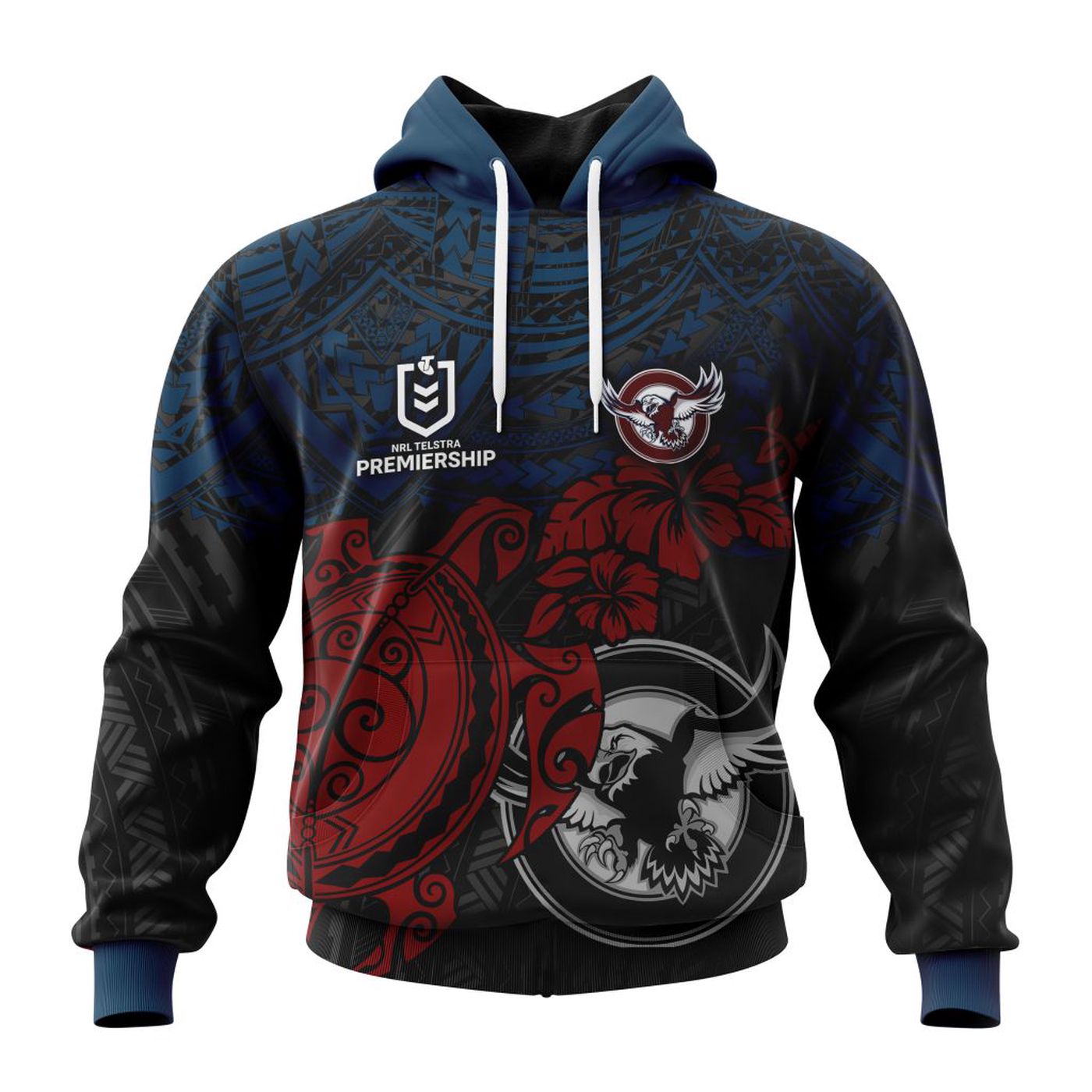 NRL Manly Warringah Sea Eagles Polynesian Concept Kits ST2202 3d Printed Hoodie 3d Printed Hoodie